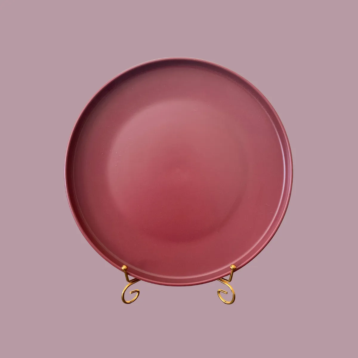 Burgundy Stoneware Plates