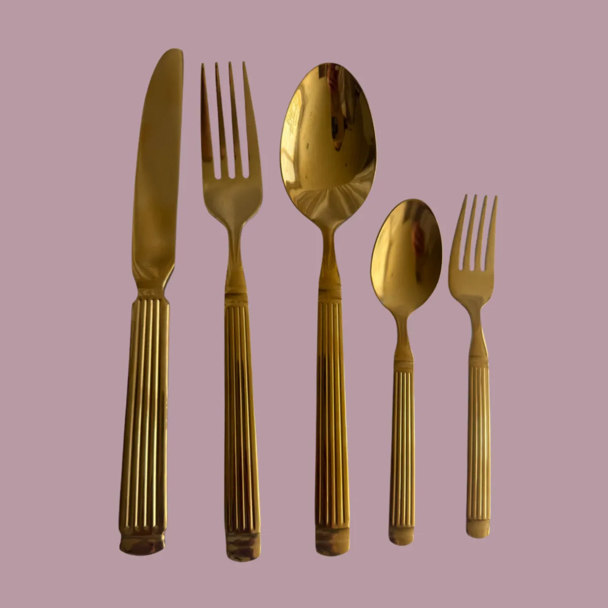 Roman Pillar Gold Stainless Steel Cutlery