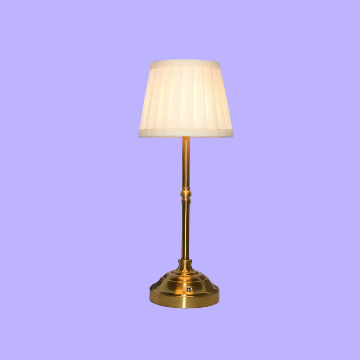 Gold Pleated Table Lamp Rental
