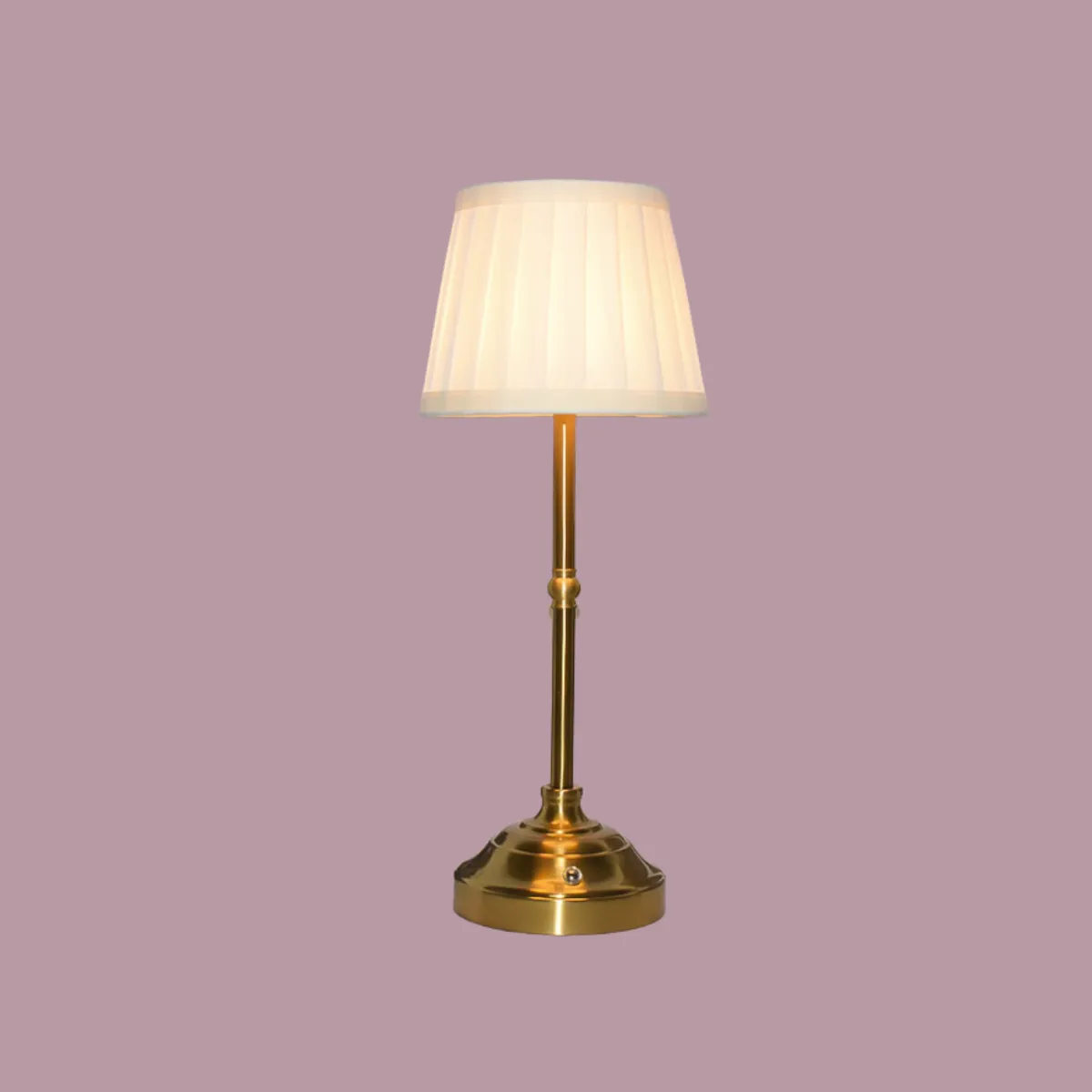 Gold Pleated Table Lamp Rental