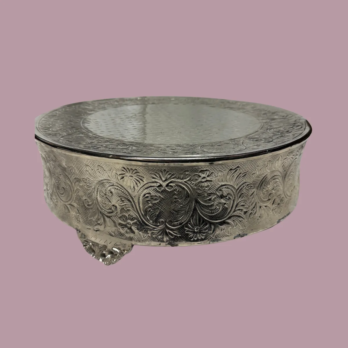 Elegant Silver Wedding Cake Stand