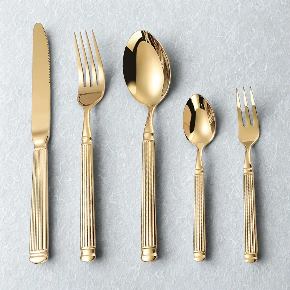 Roman Pillar Gold Stainless Steel Cutlery