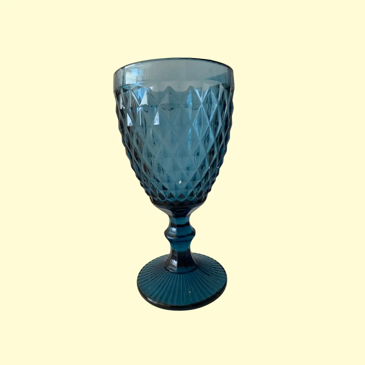 Ocean Blue Goblet Glass