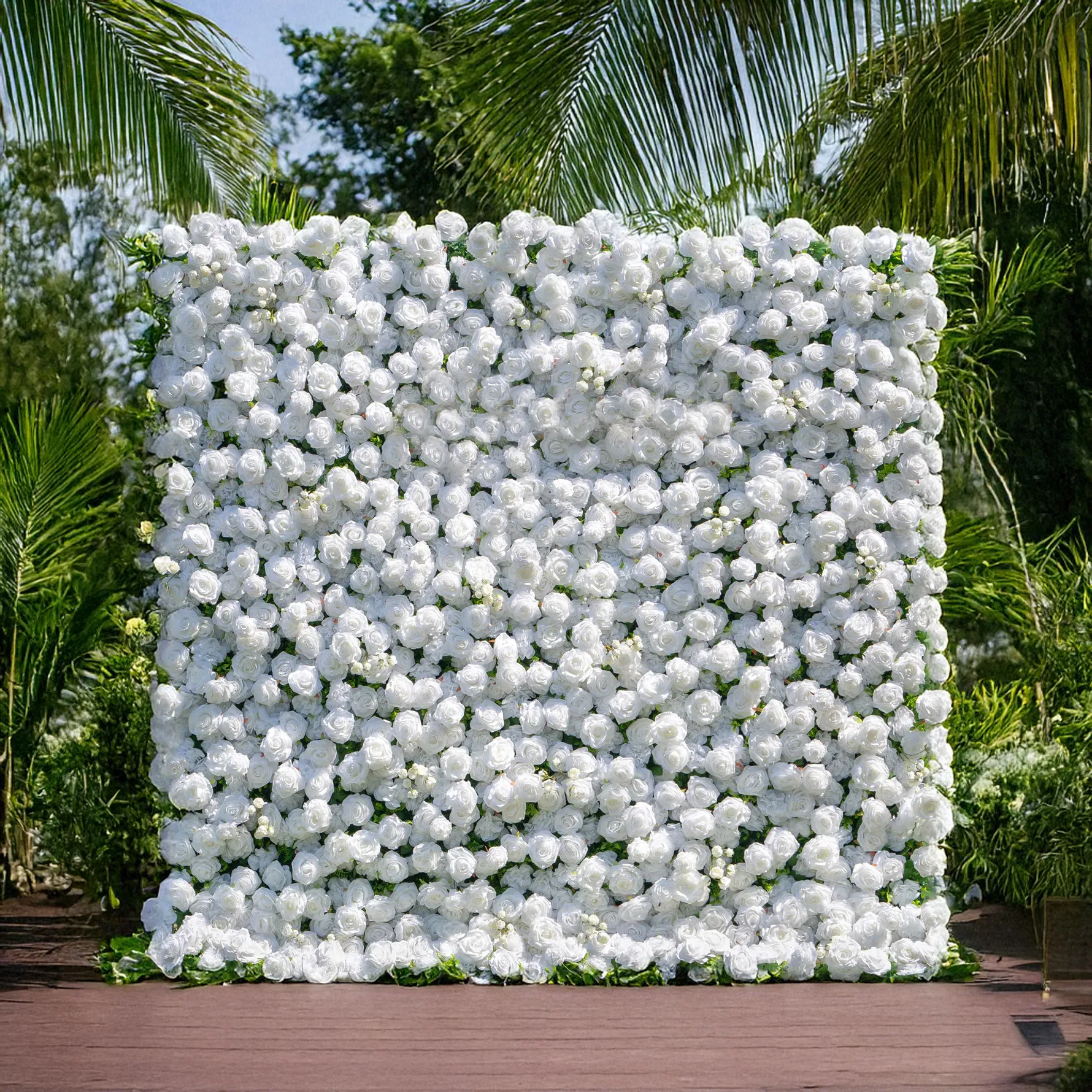 White Rose Flower Wall 