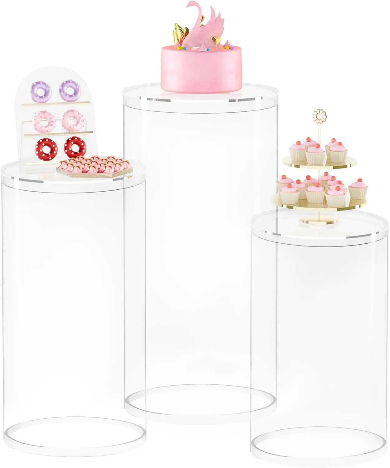 Clear Acrylic Cylinder Stands
