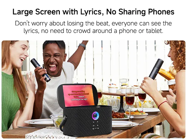Ikarao Karaoke Machine with Lyrics Display Screen