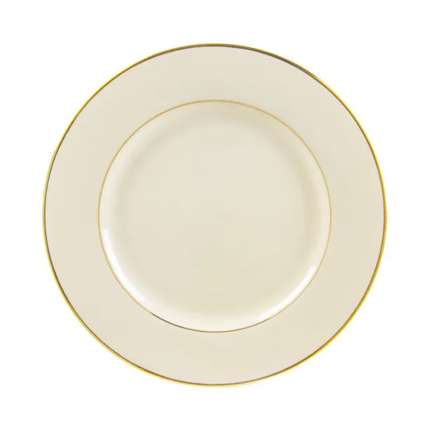 Gold Rim Ivory Dessert or Appetizer Plate