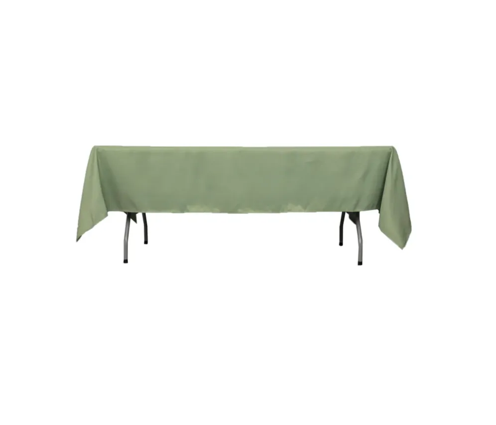 60" x 102" Rec Basic Polyester Tablecloth