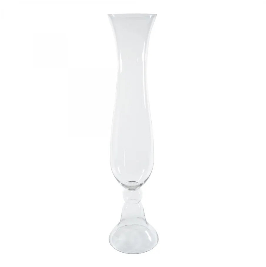 Tall Glass Trumpet Vase