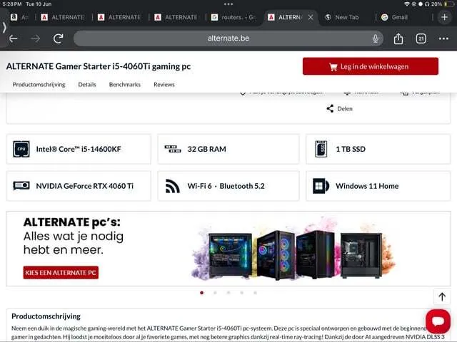 ALTERNATE Gamer Starter i5-5070Ti gaming pc