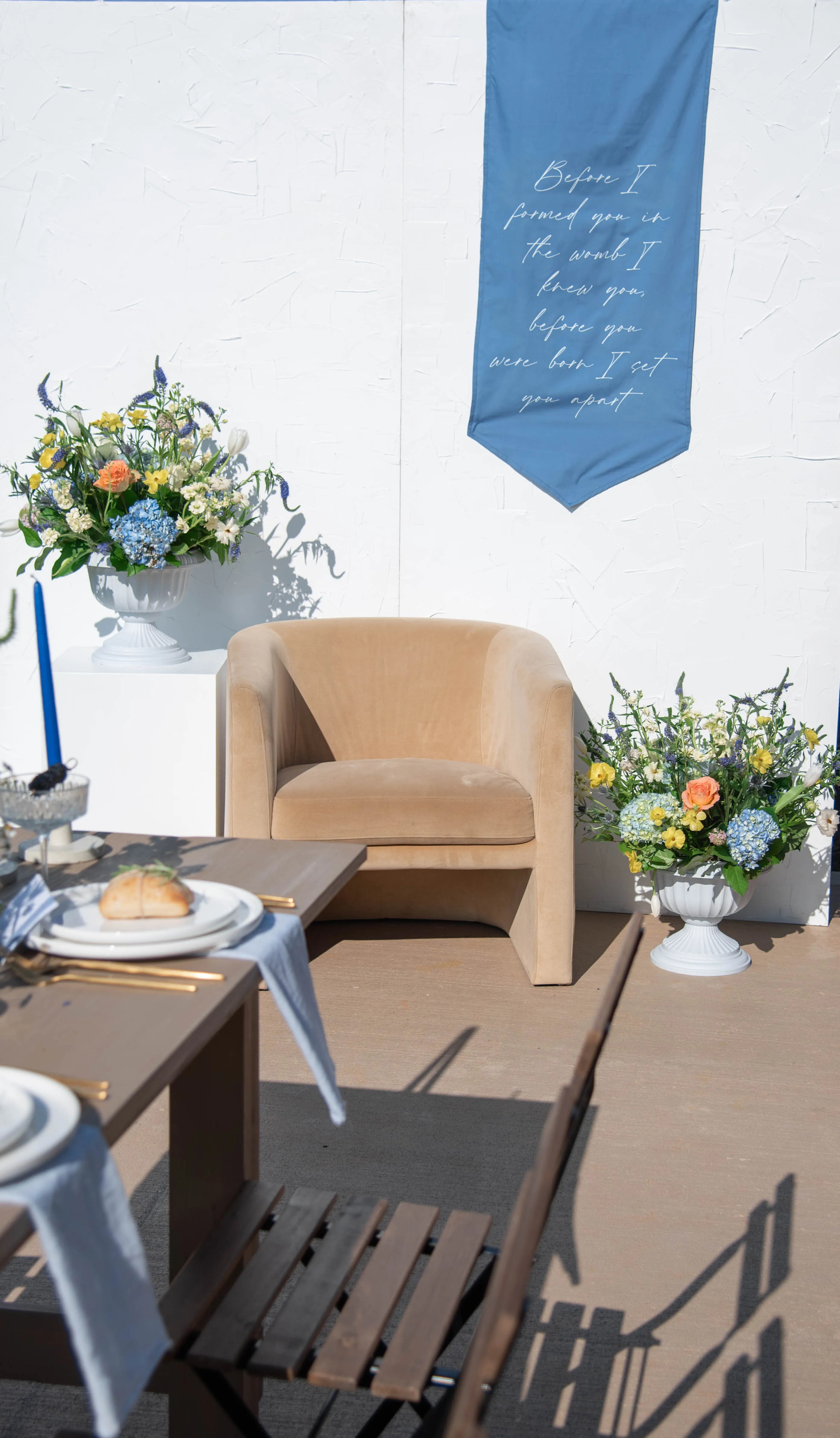 Small White Pedestal Stand