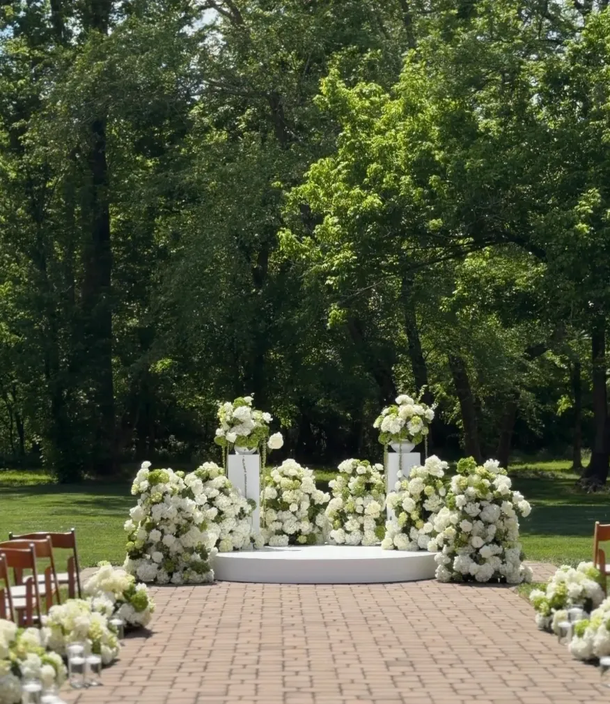 White Round Stage (Delivery Only)