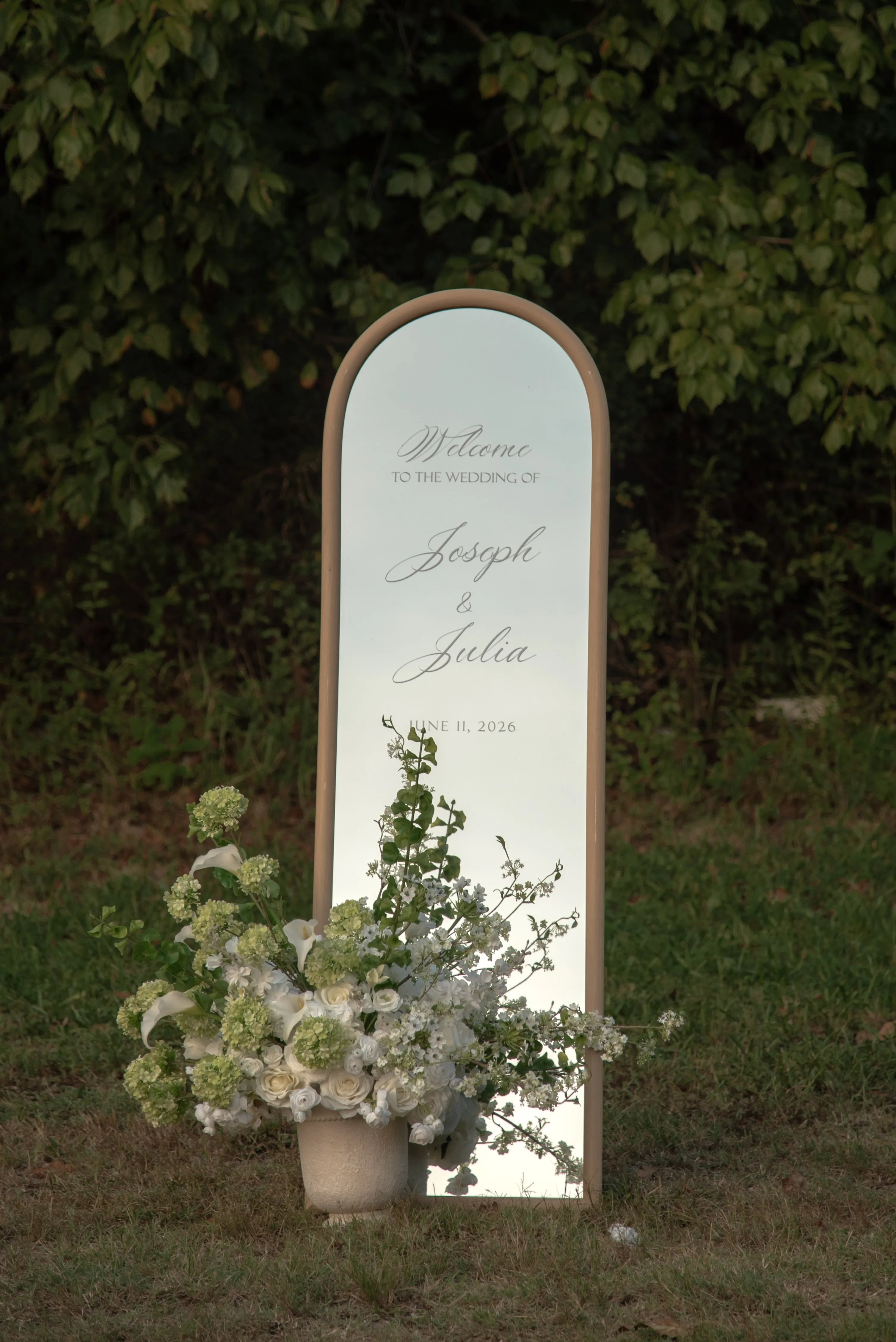 Wood Arch Mirror