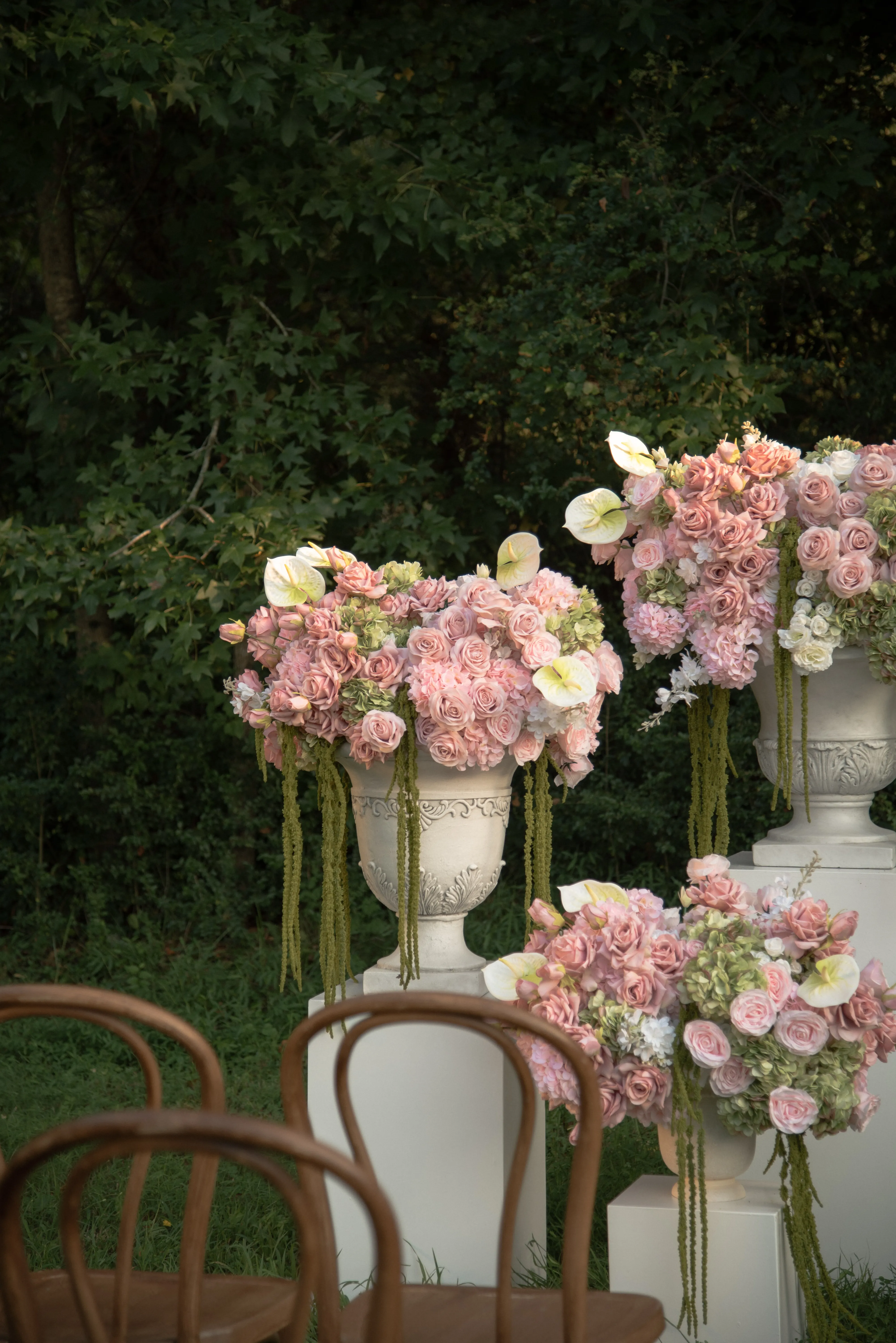Medium Pink & Green Rose Hydrangea Artificial Flower Arrangement