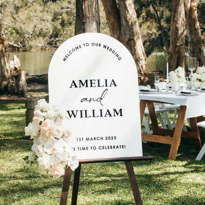 Personalised Arch Wedding Sign