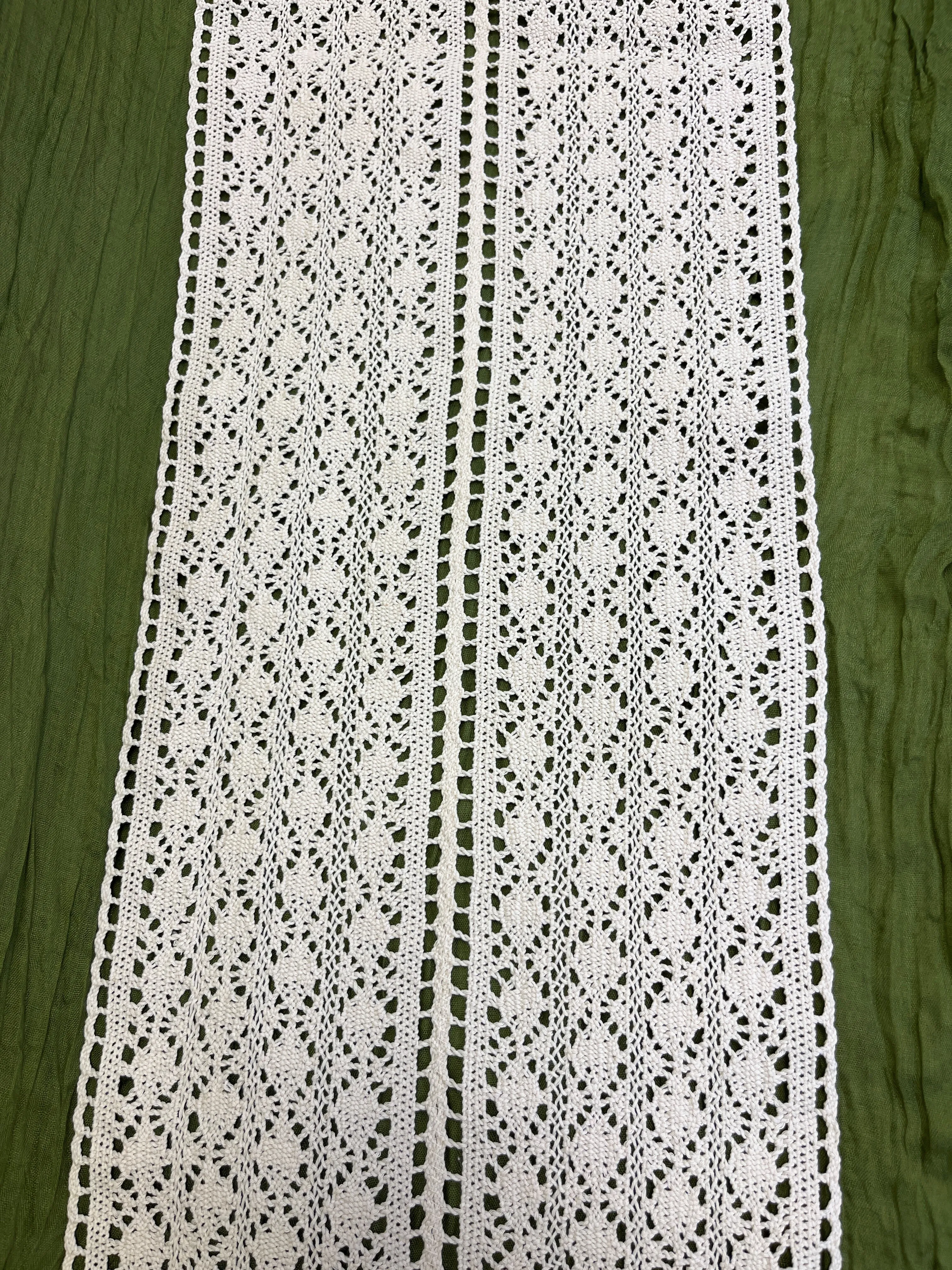 Ivory Crochet Table Runner
