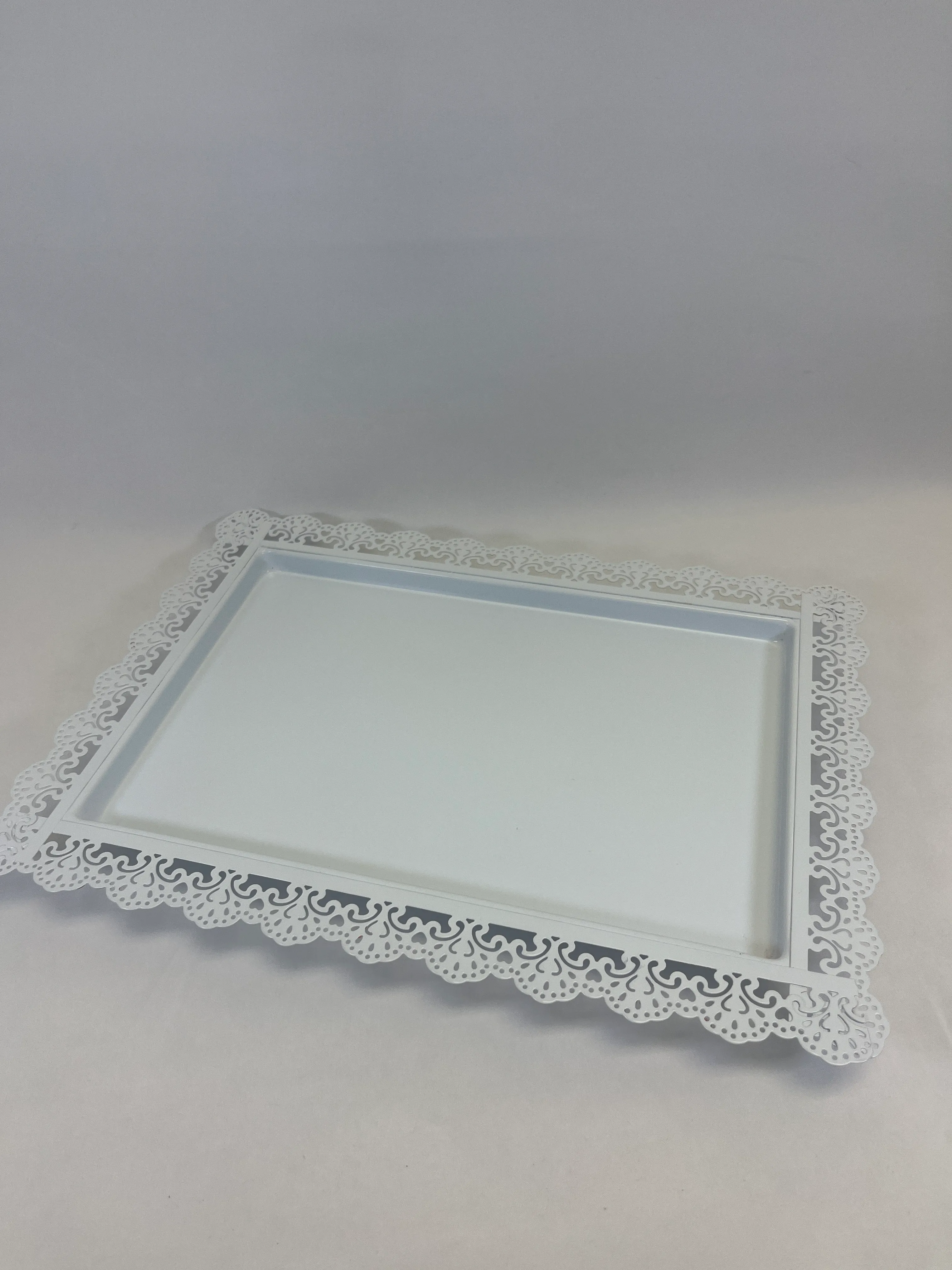 White Rectangular Serving Tray