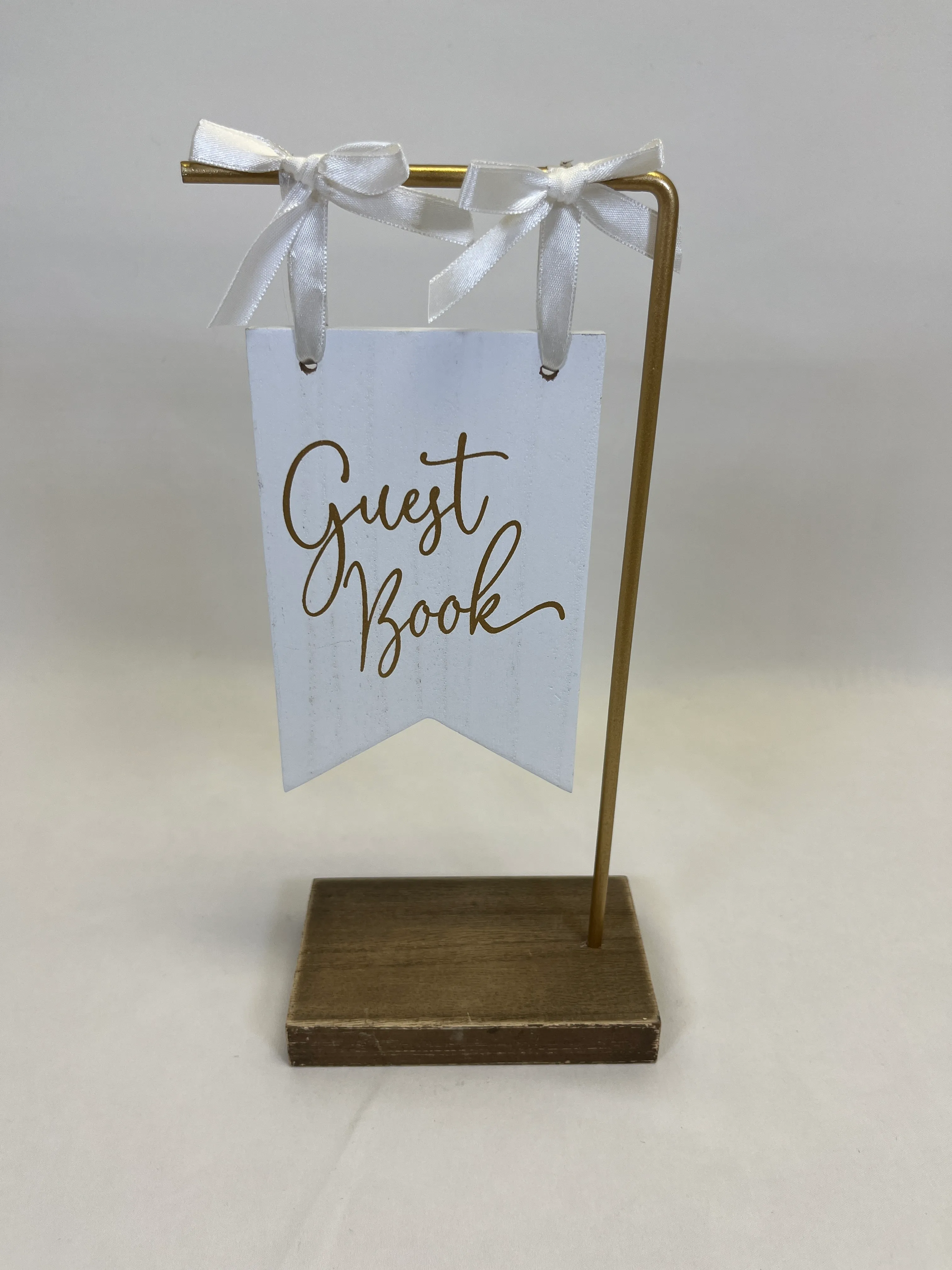 Guestbook Sign White & Gold