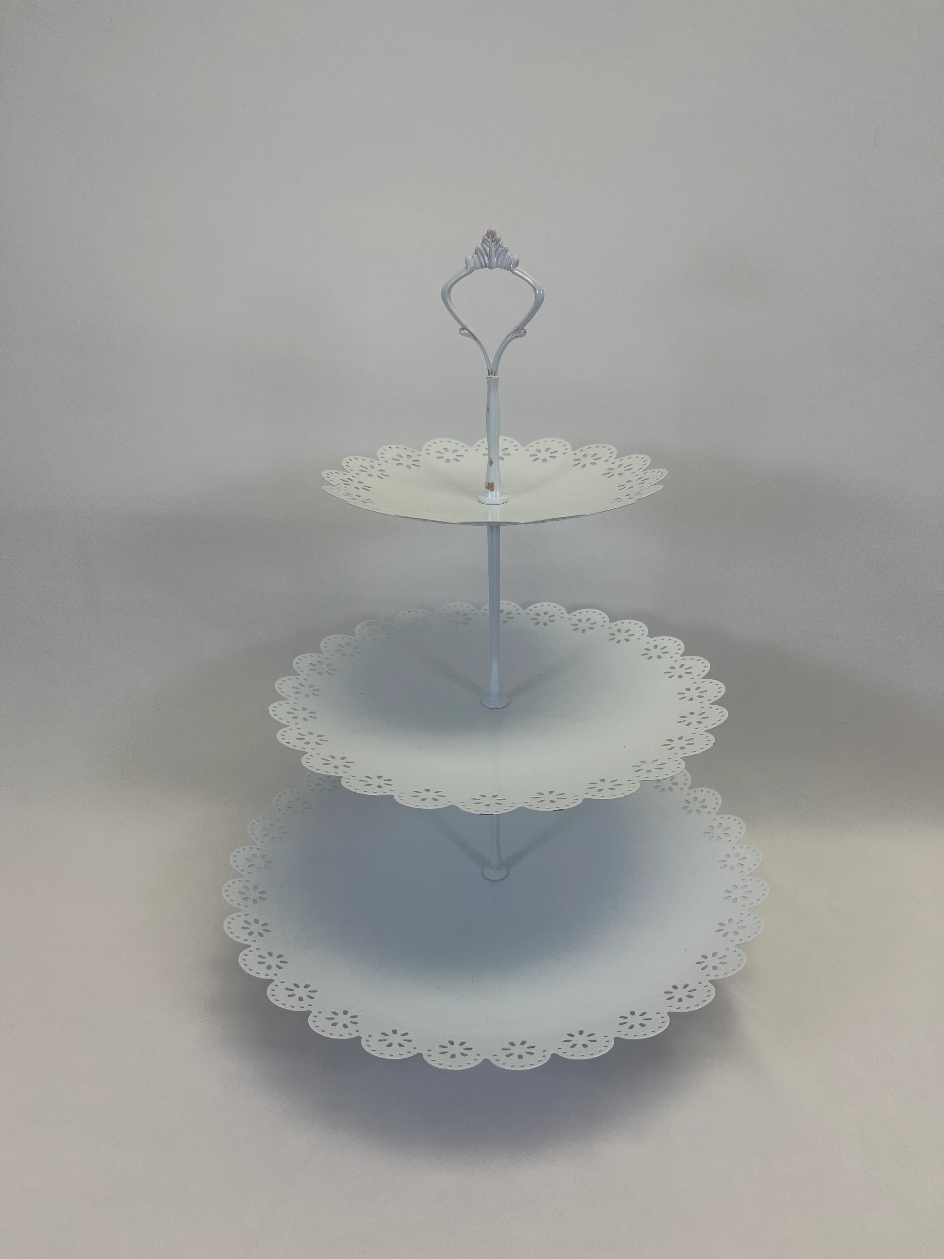 Three Tiered White Serving Stand