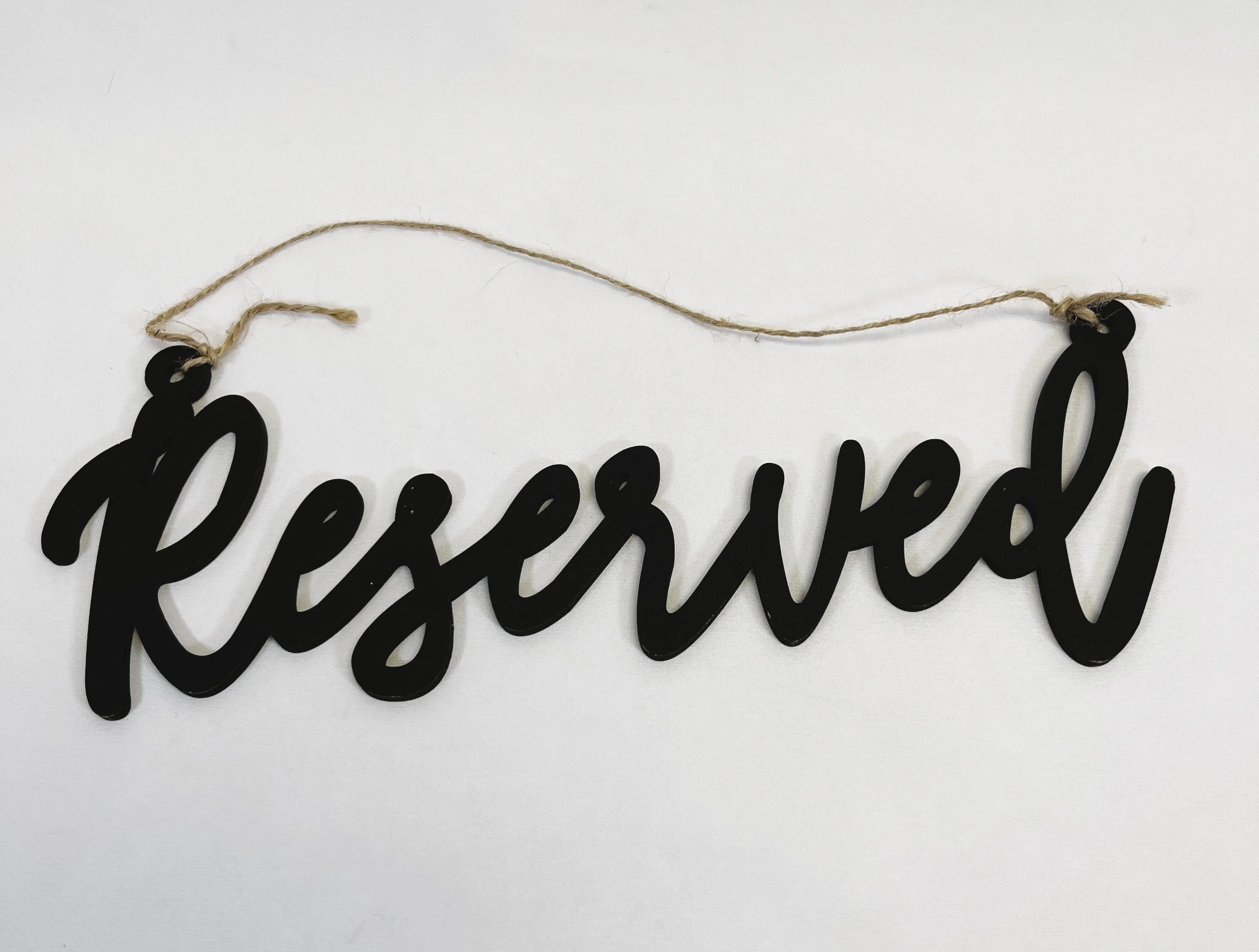 Wooden Reserved Hanging Signs Set Of 2