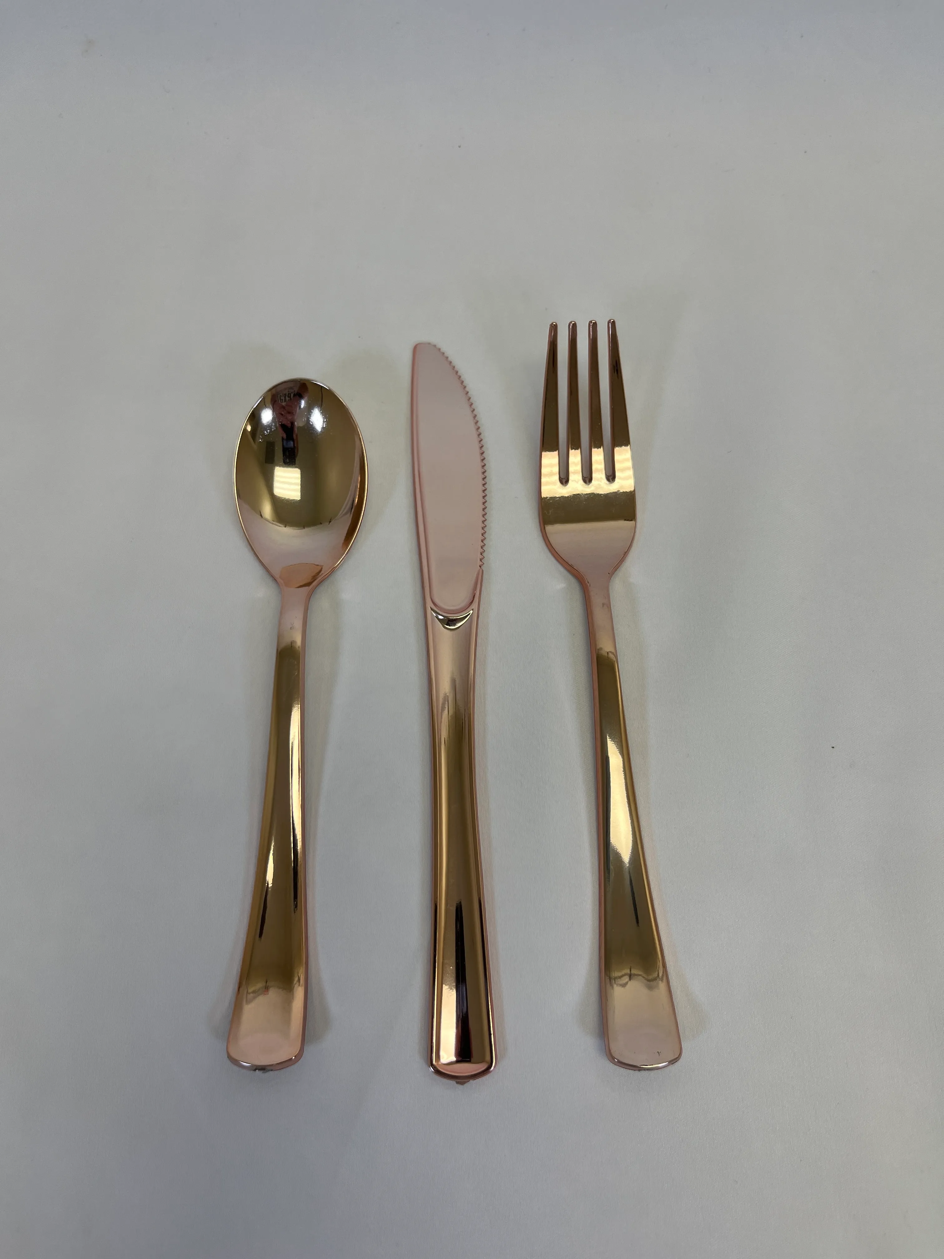 Rose Gold Disposable Silverware