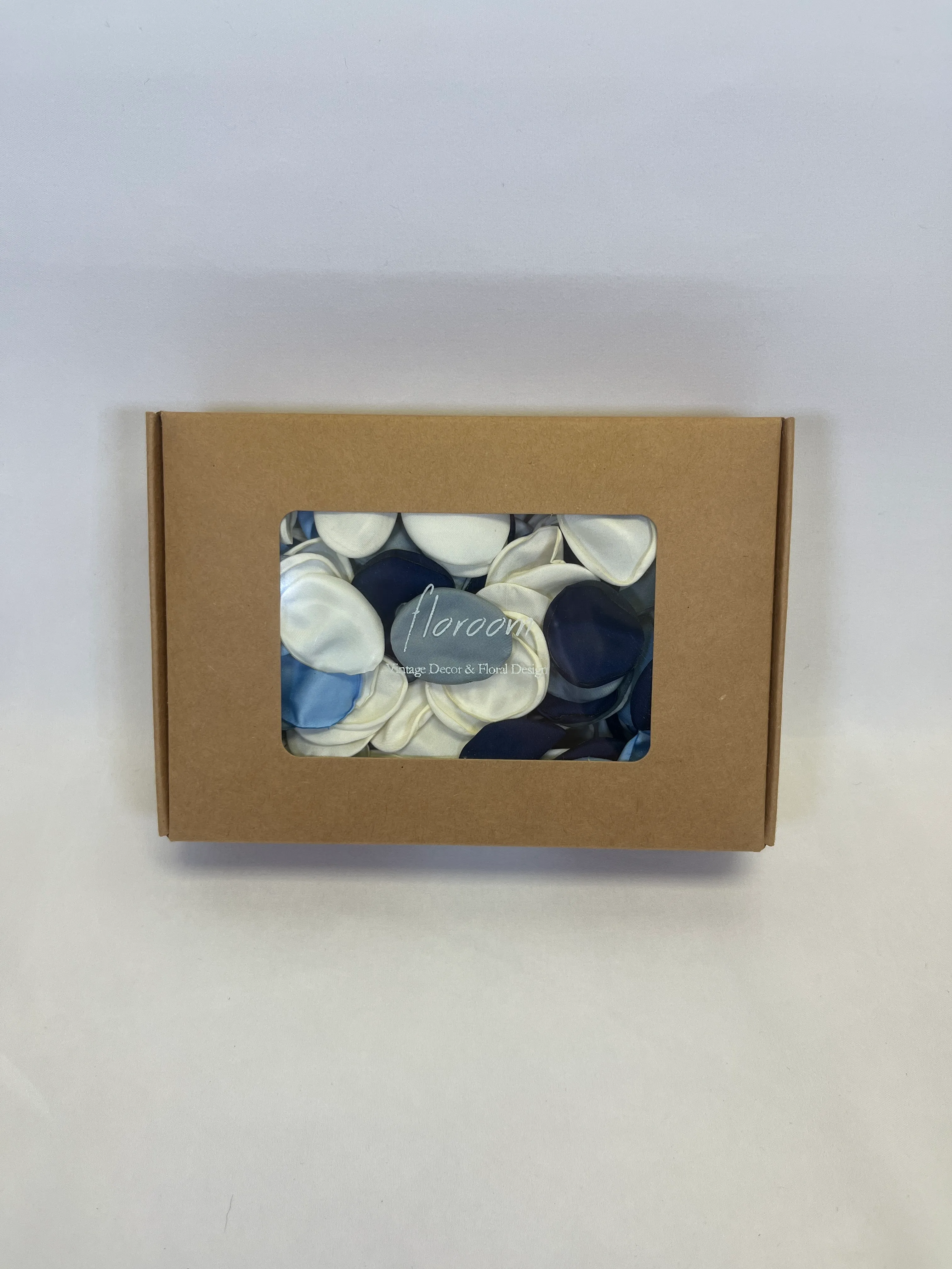 Blue And White Rose Petals 