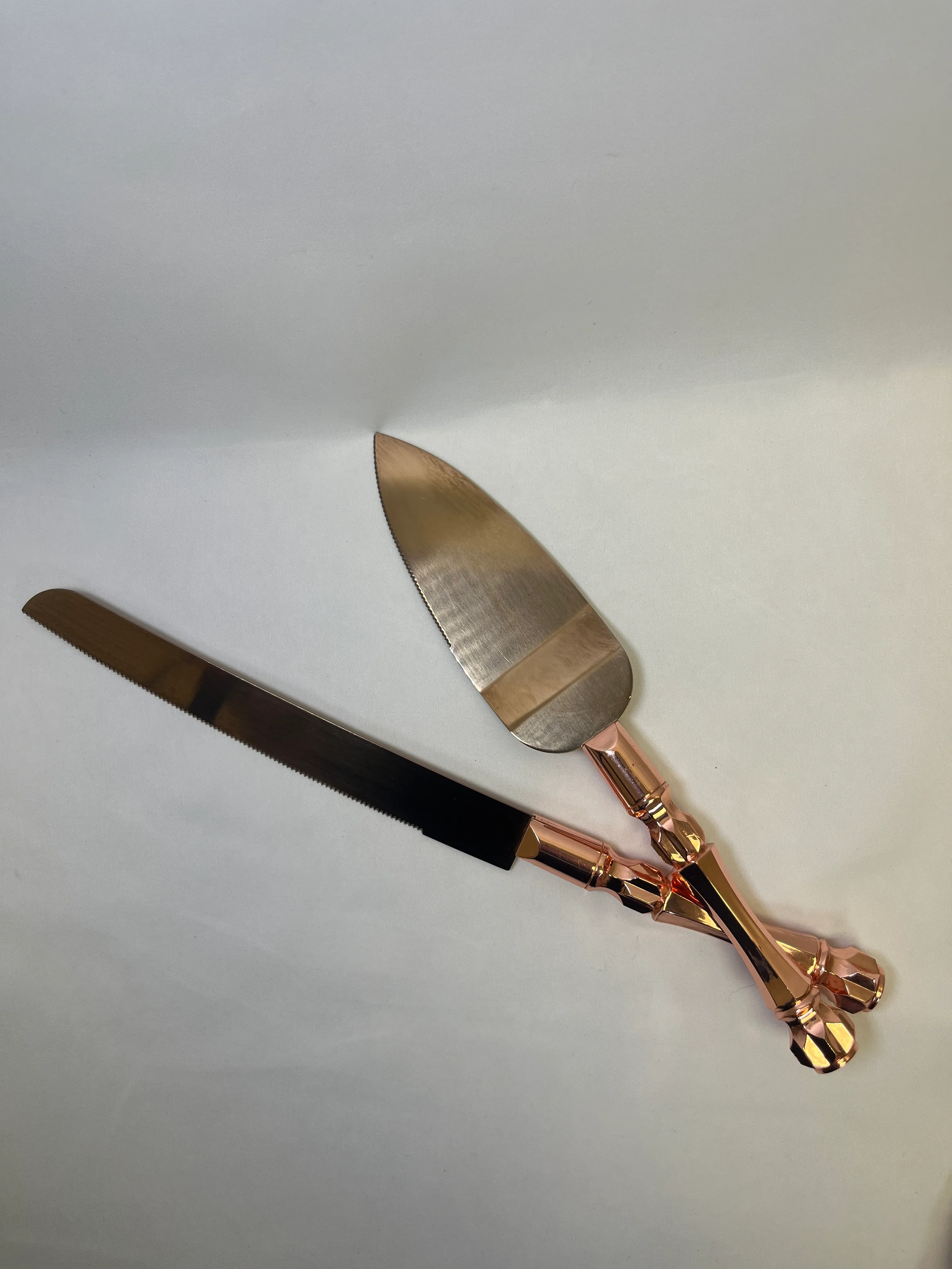 Rose Gold Cake Knife & Server Set