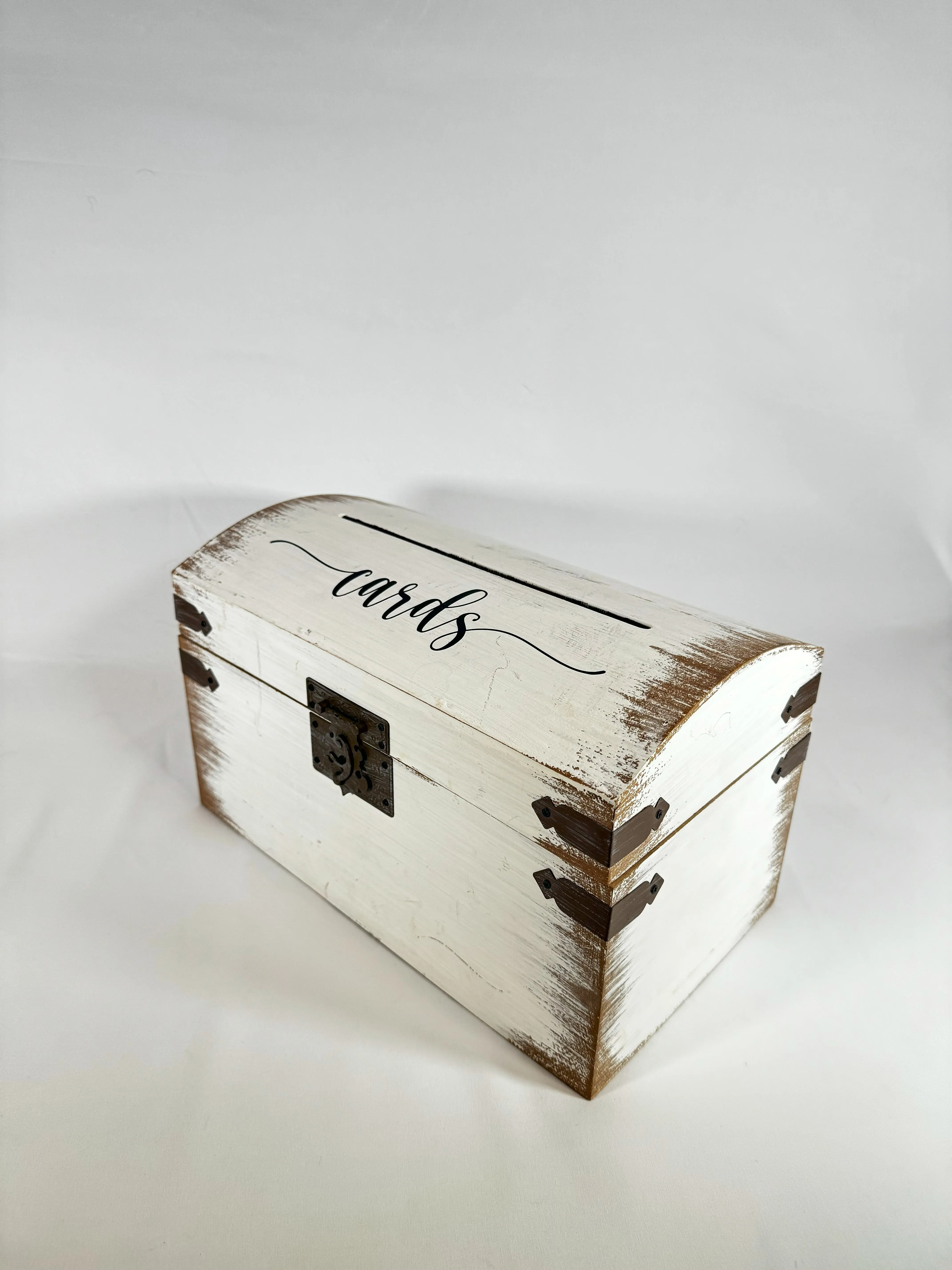 White Wooden Card Box