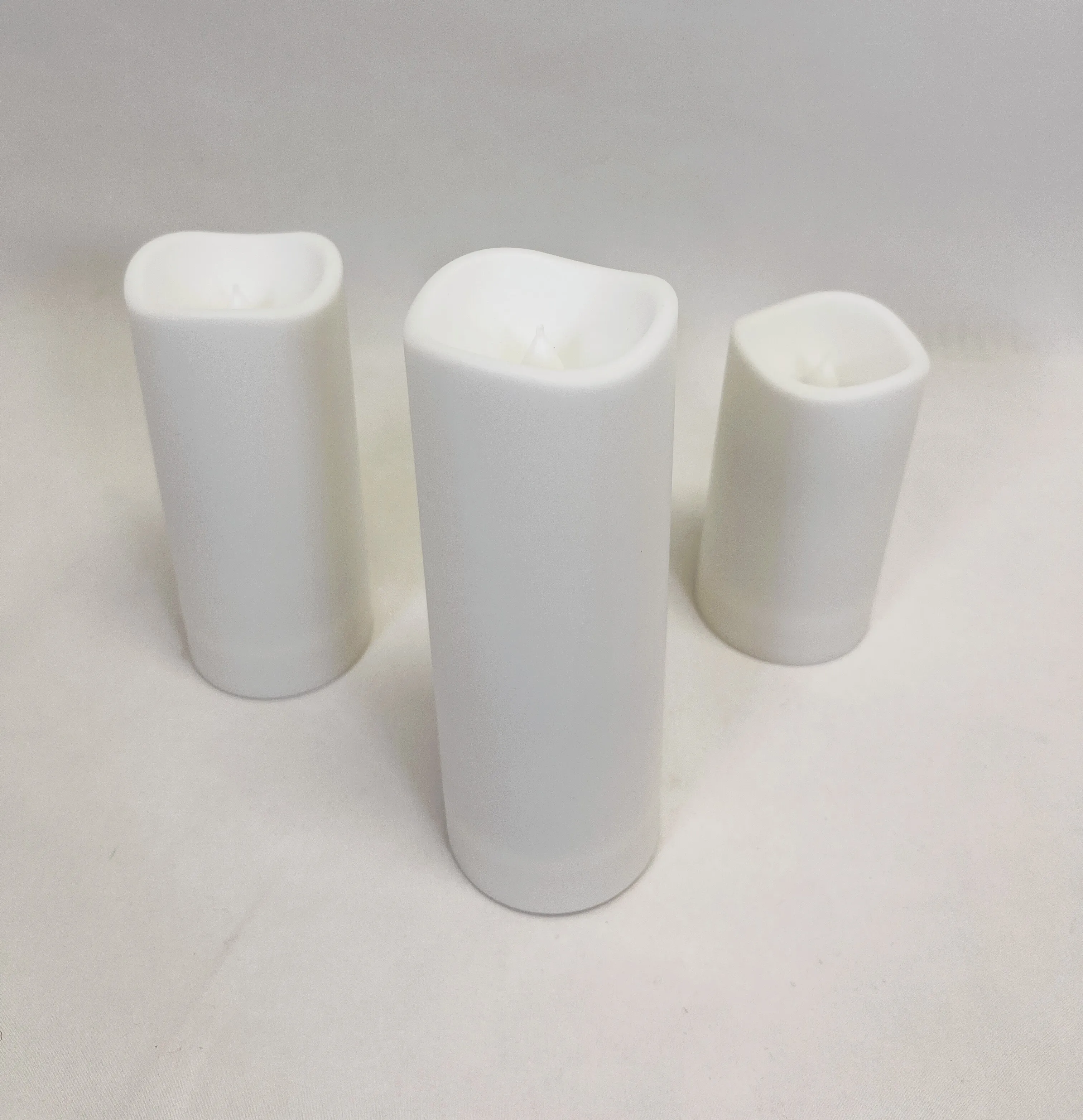 Assorted LED Ivory/White Pillar Candles Indoor/Outdoor