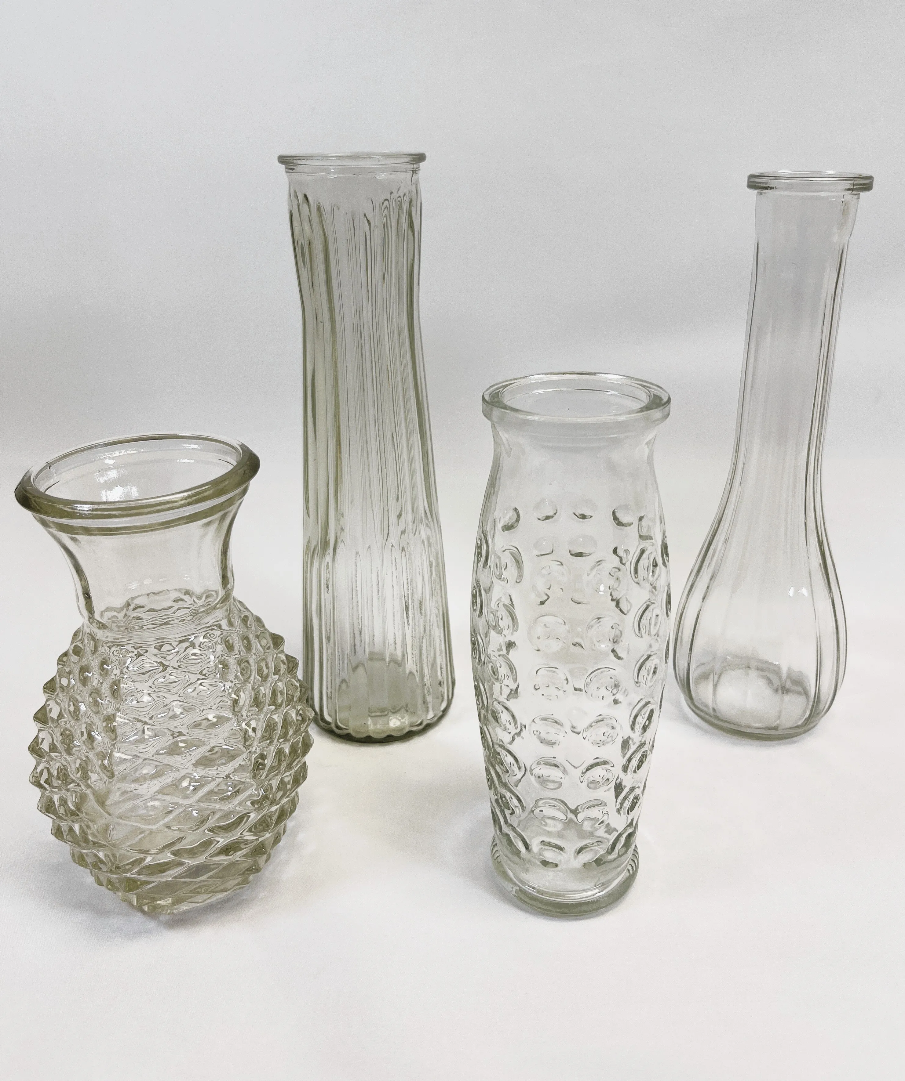 Bud Vases Clear Assorted Sizes and Design
