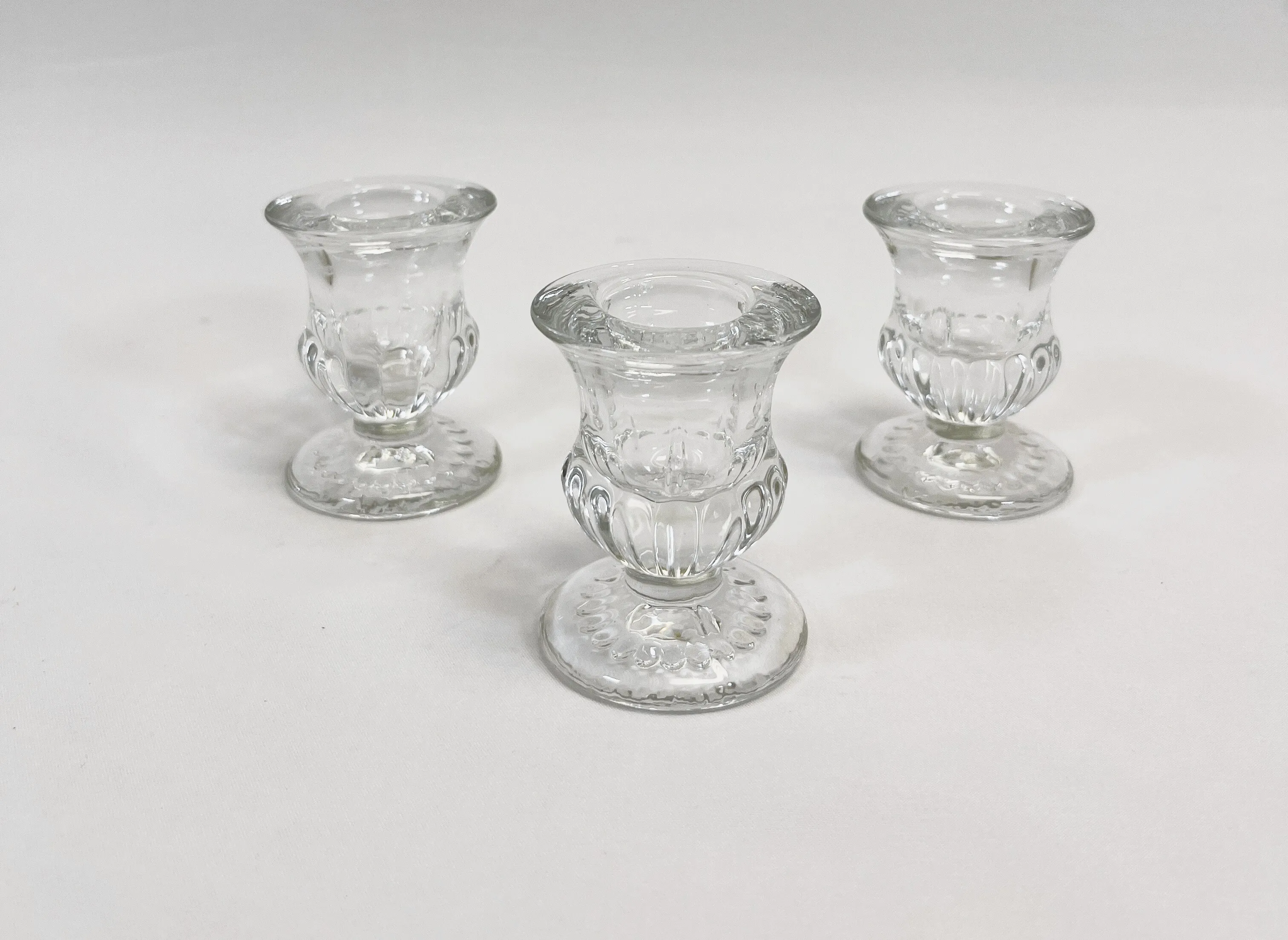 Short Glass Candle Holders 