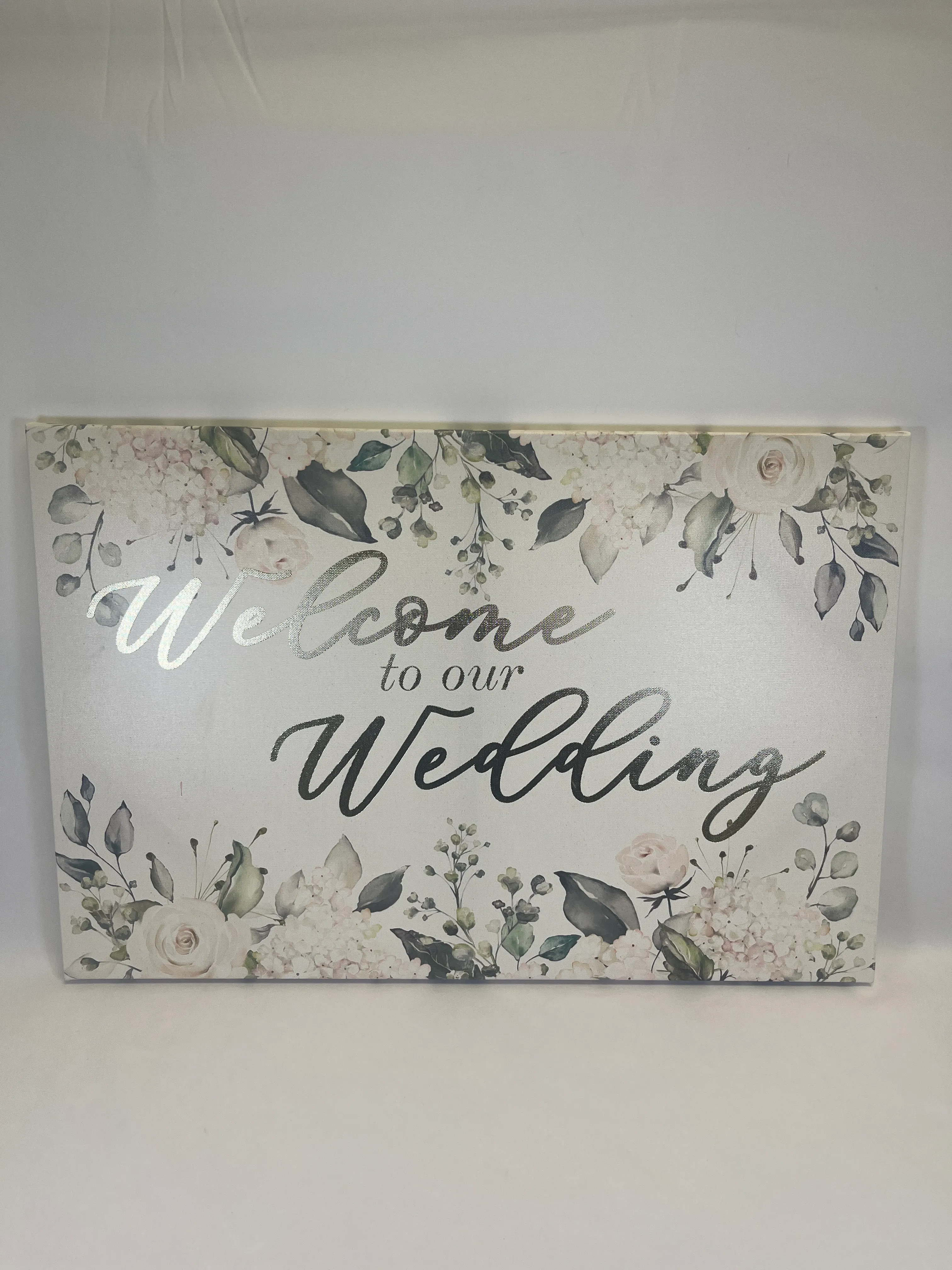 Floral Welcome To Our Wedding Sign