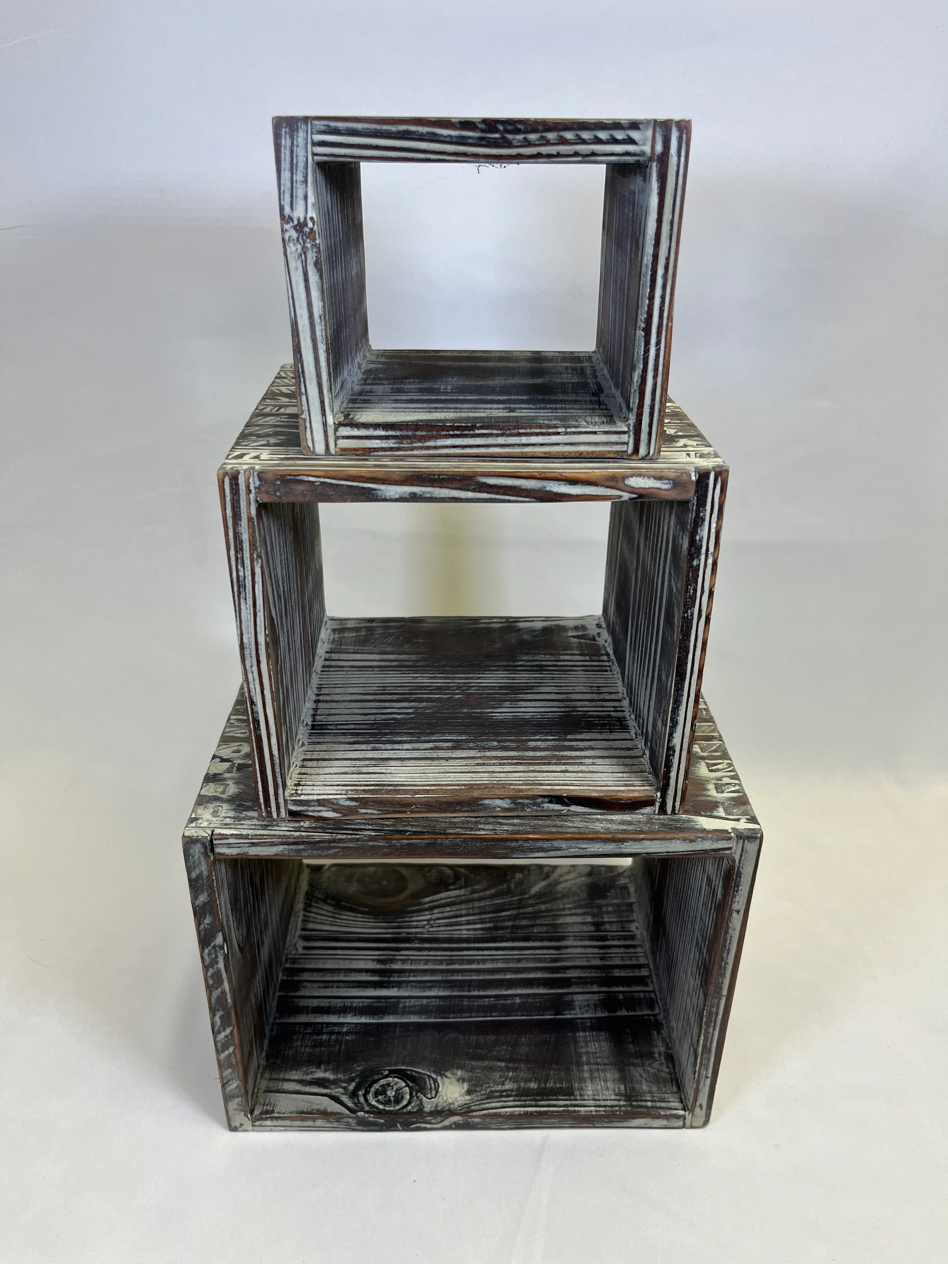 Distressed wooden boxes