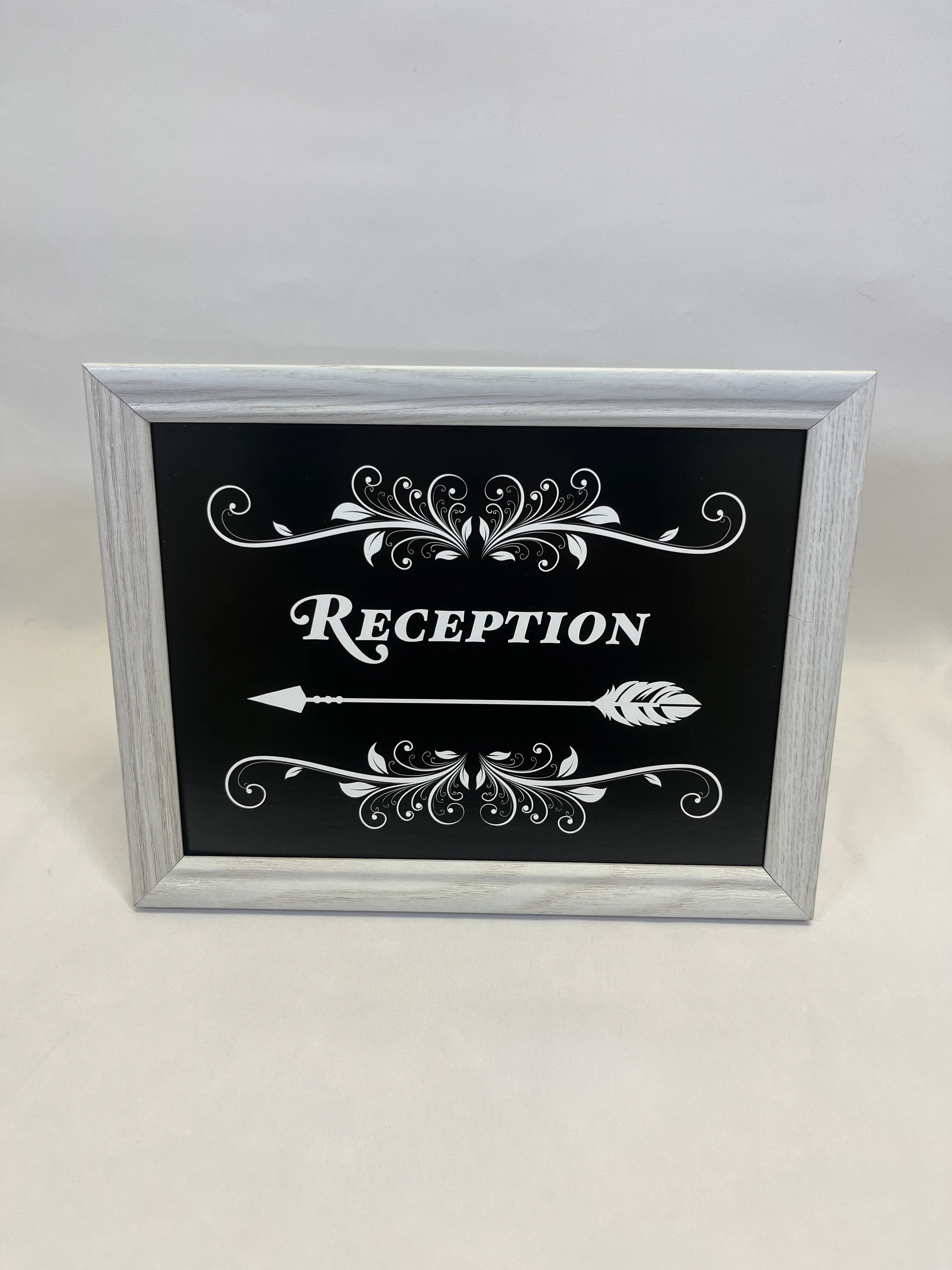 Black & White Reception Tabletop Sign
