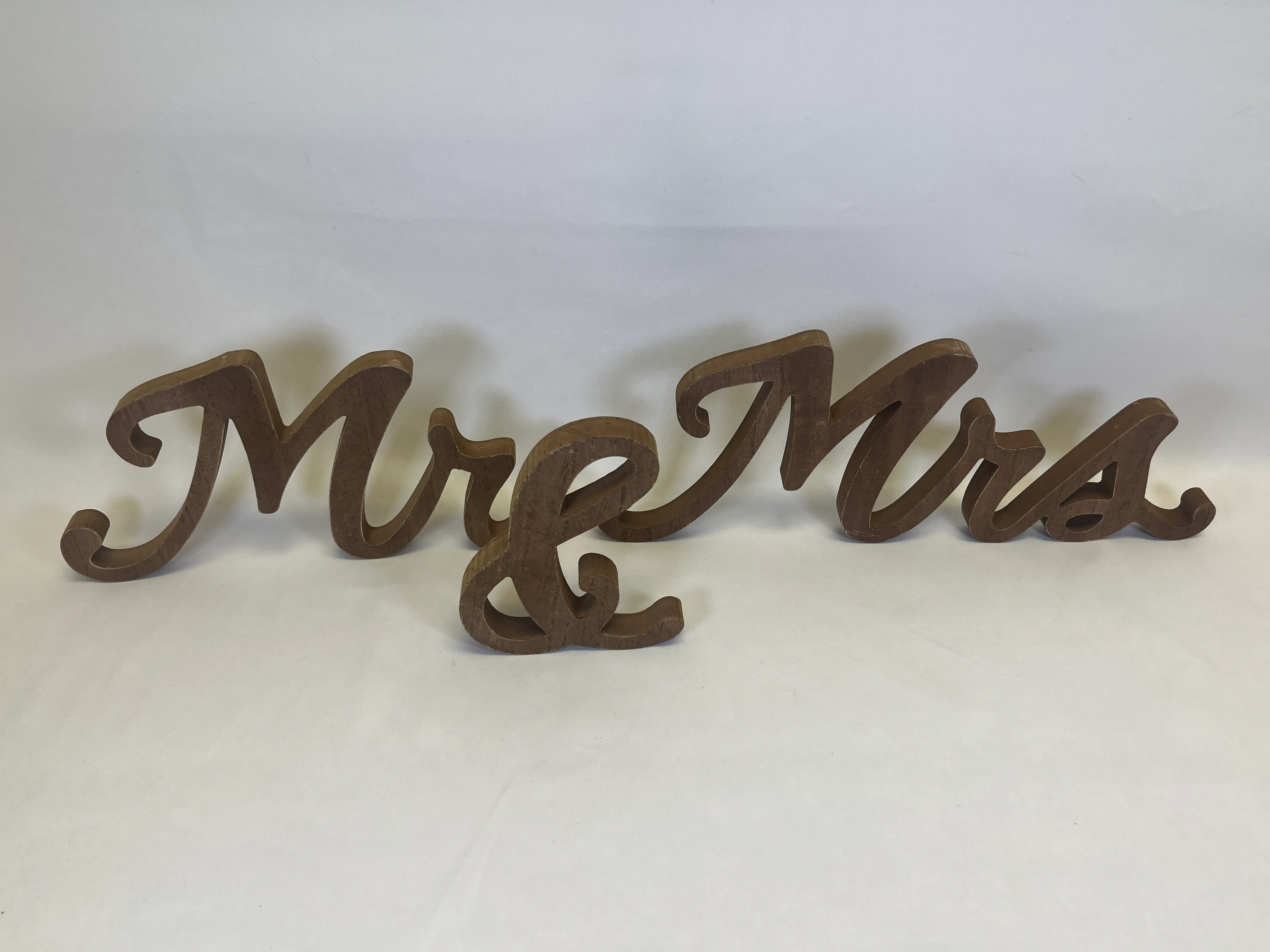 Mr. & Mrs.   3  Piece Brown Sign