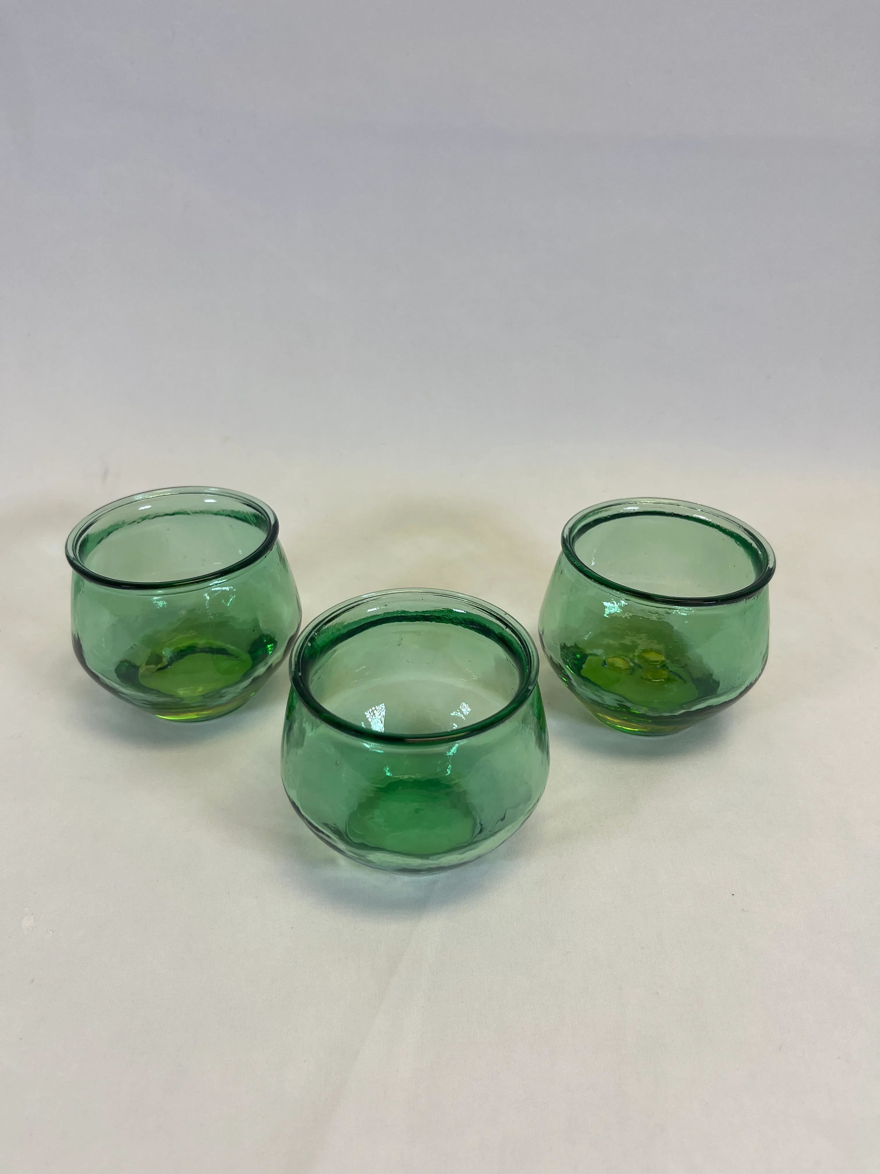 Green candle holders