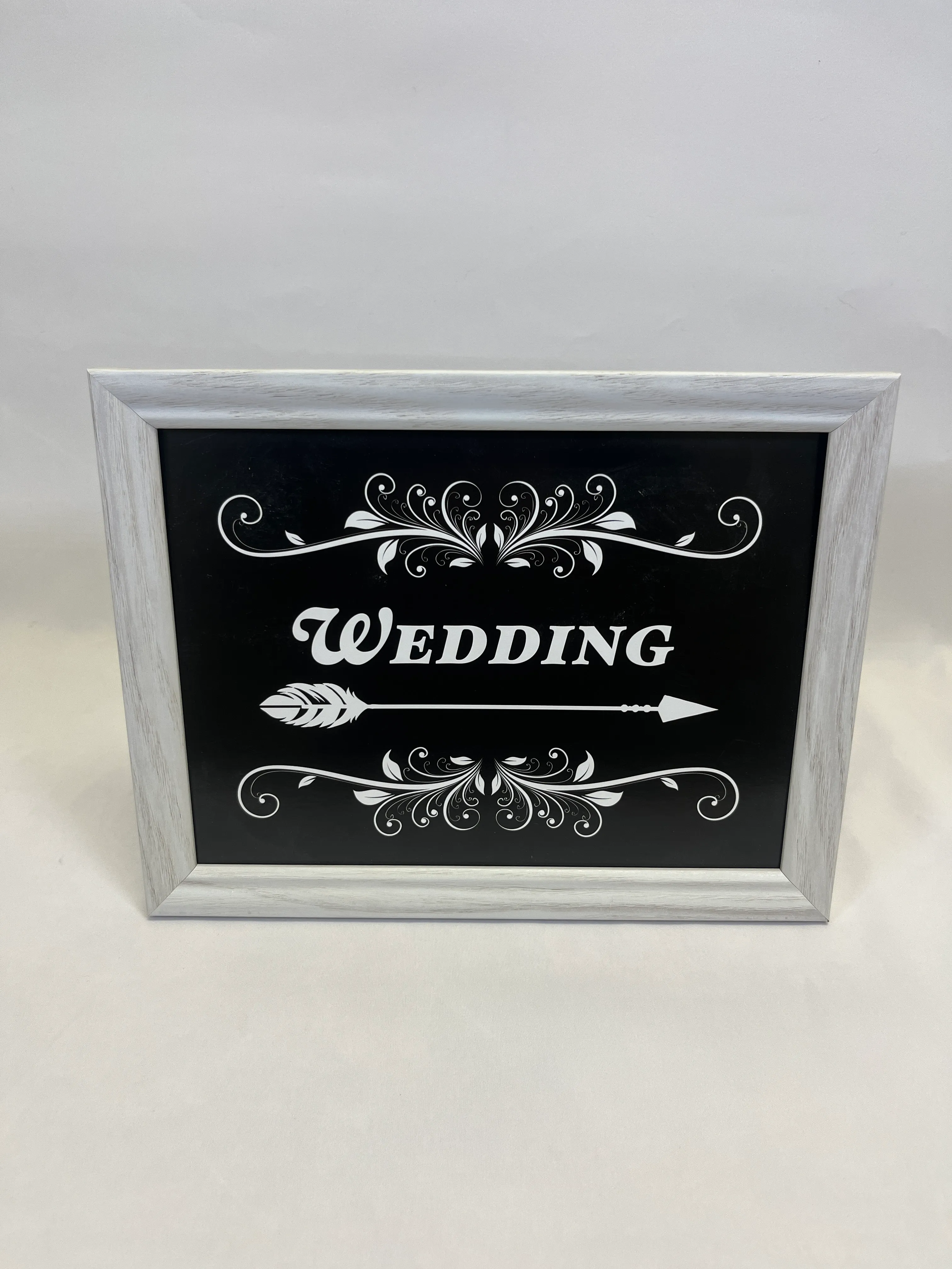 Black & White Wedding Tabletop Sign