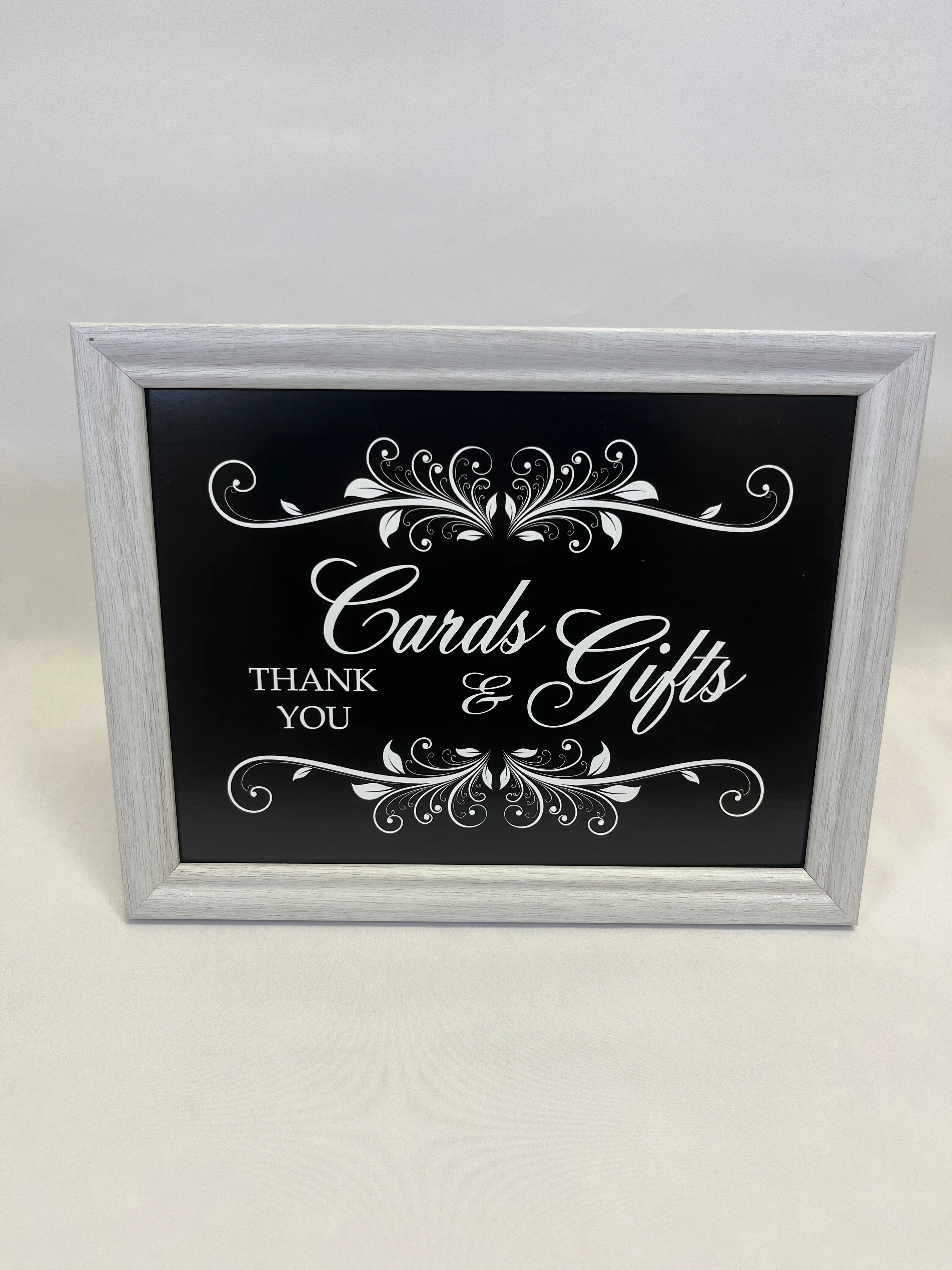 Black & White Cards & Gifts Tabletop Sign