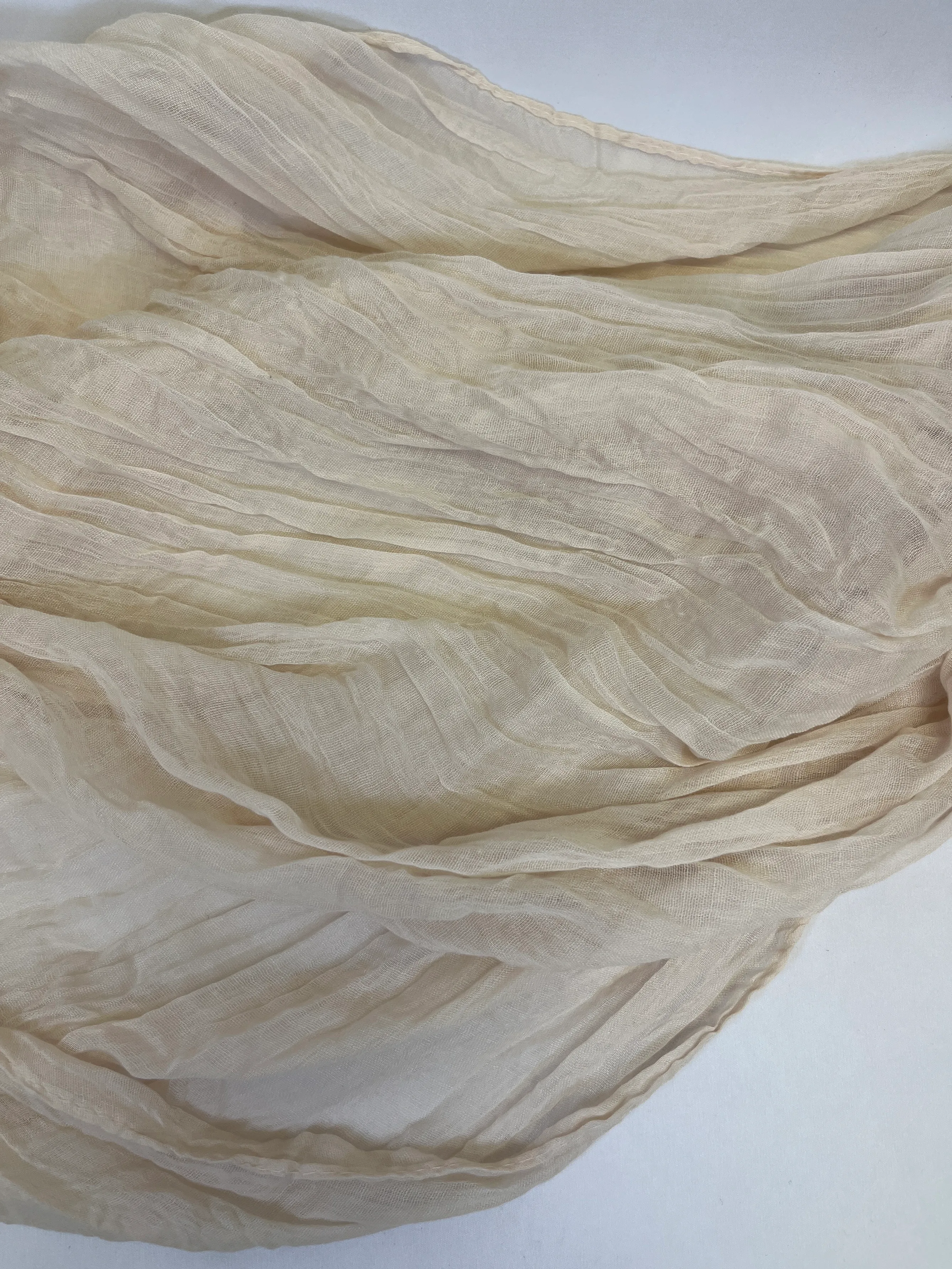 Ivory Cheesecloth Table Runner