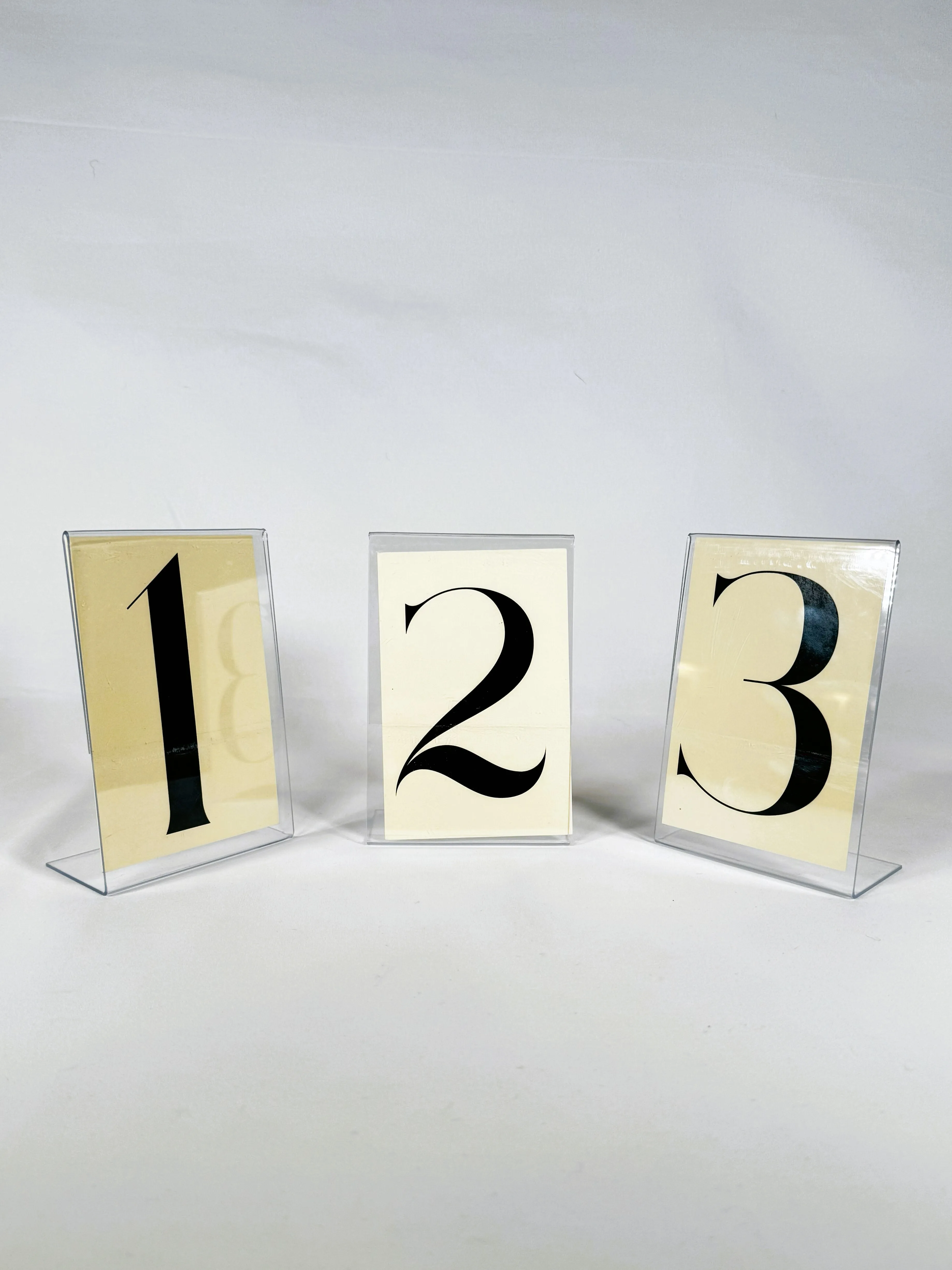 Acrylic Clear Table Number Holders