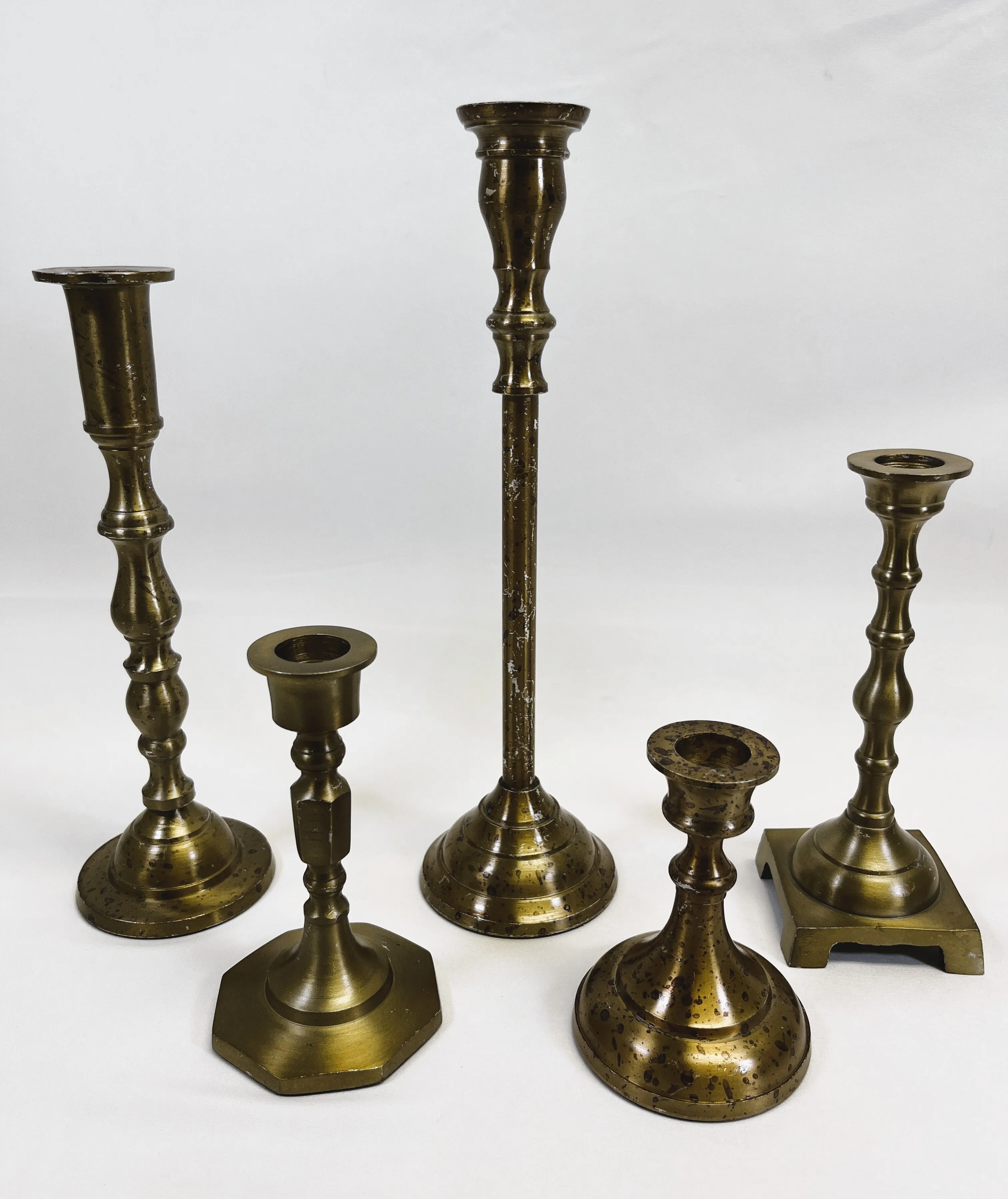 Gold/Brass Assorted Sized Candle Holders