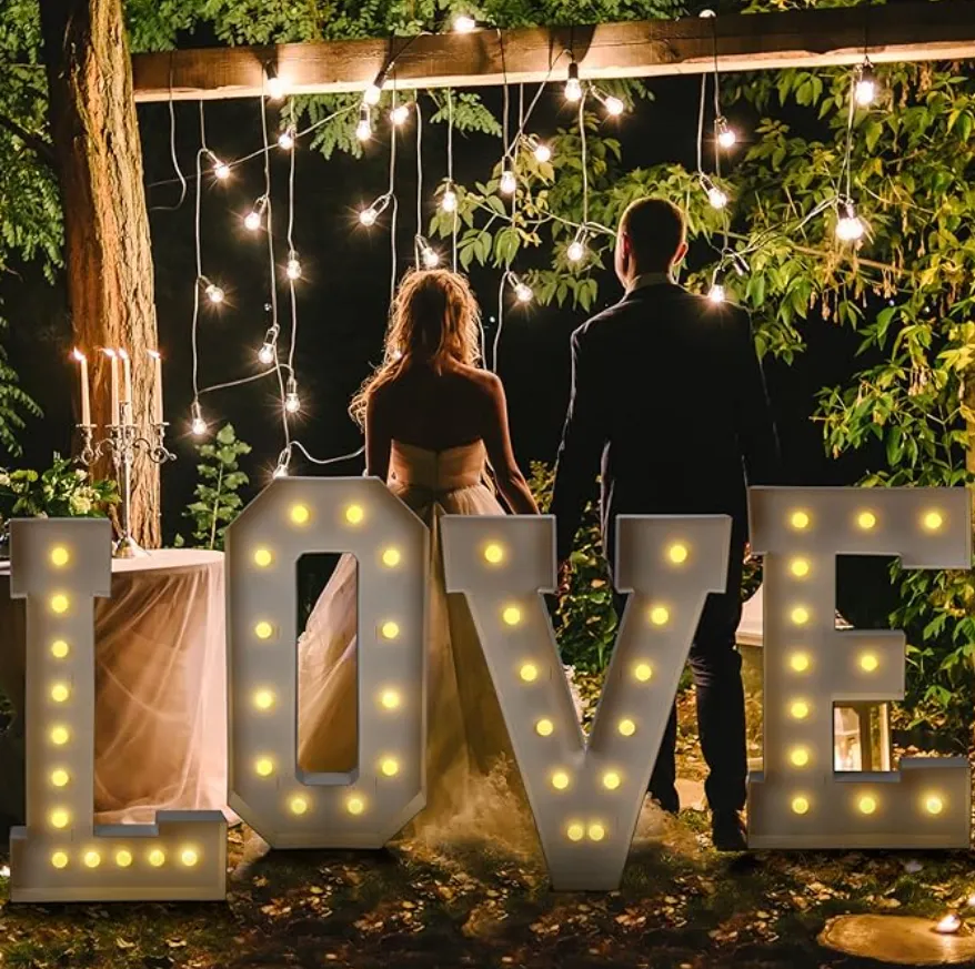 LOVE Lighted Letters 4 Ft Tall