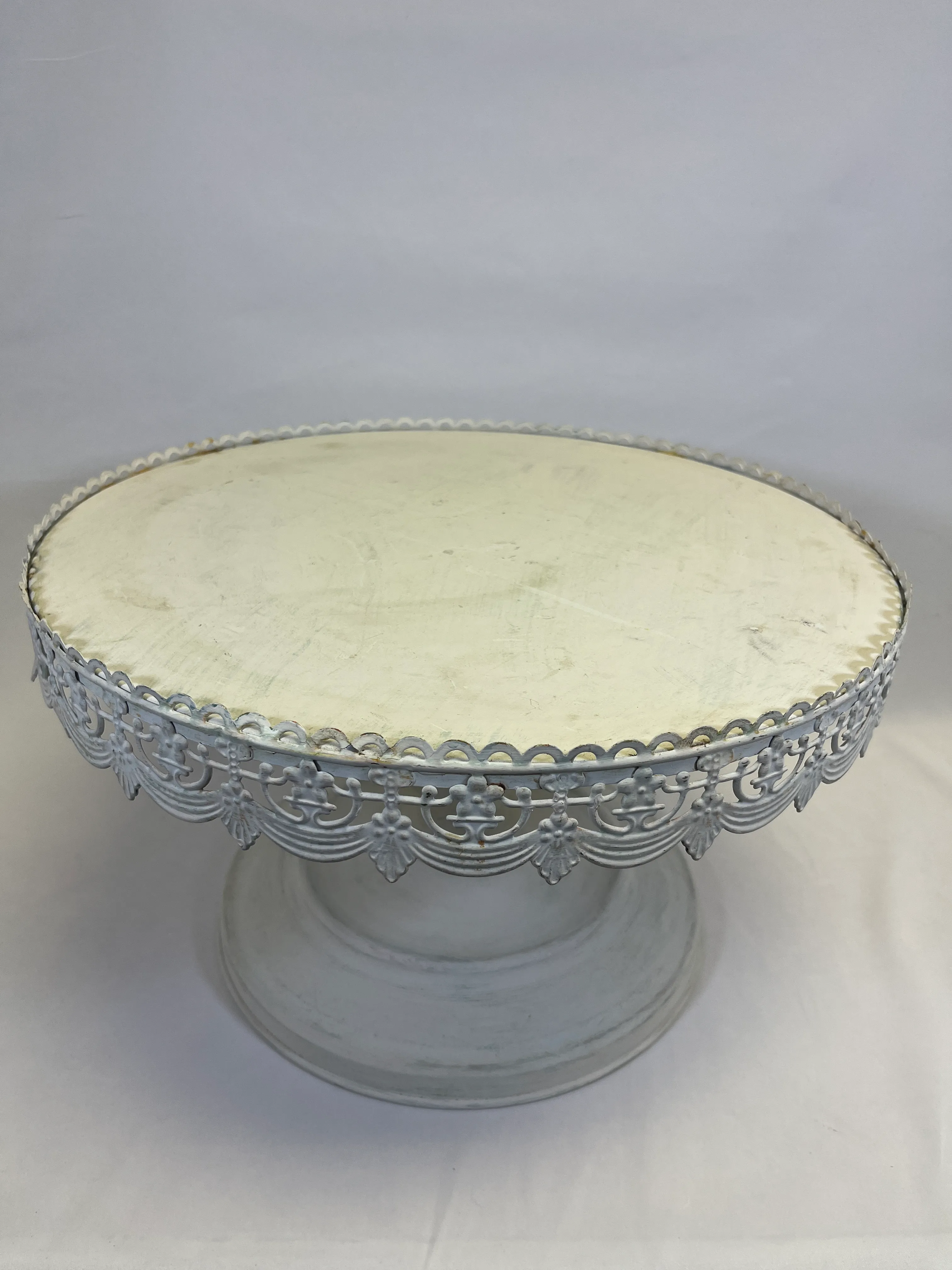 Rustic white cake stand