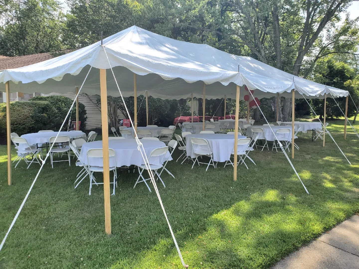 20x40 Pole Tent Bundle with Tables and Chairs