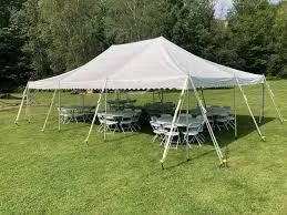 20x30 Pole Tent Bundle with Tables and Chairs