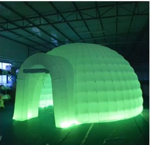4x4m Inflatable Igloo with Remote‑Controlled LED Lighting