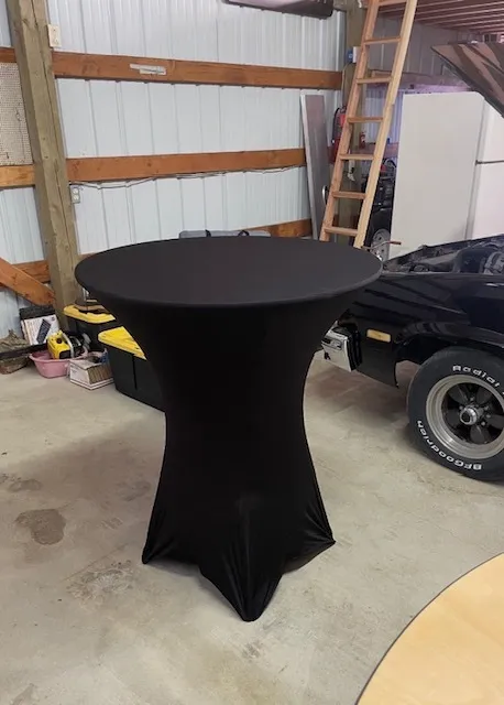 Black Cocktail Table Spandex Cover