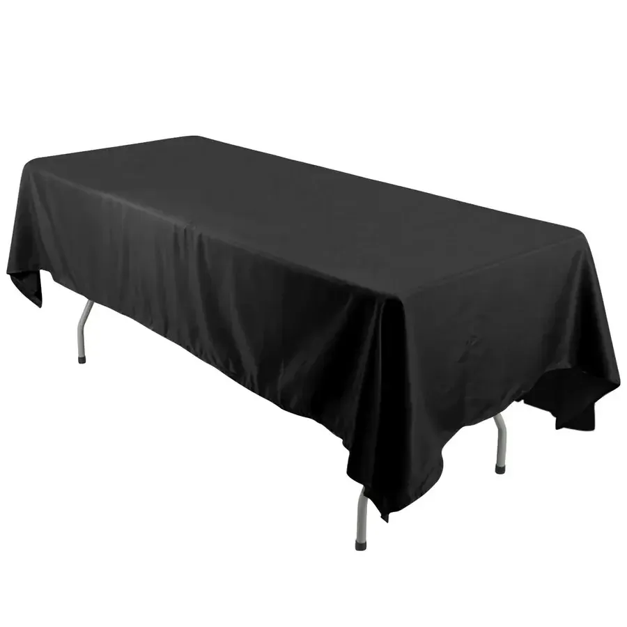 60x126 Black Rectangle Table Cloth