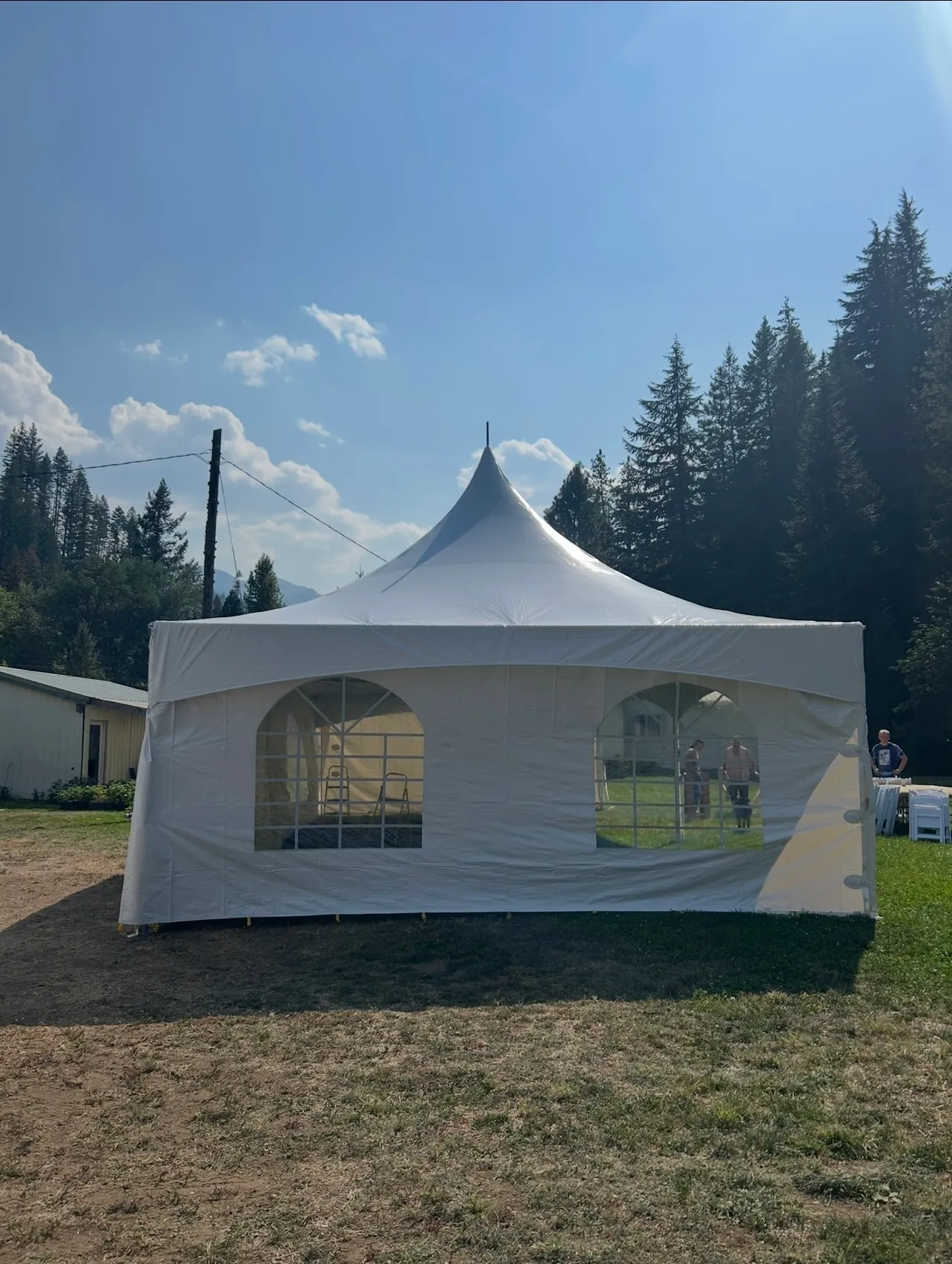 8'x20' Tent Wall With Windows