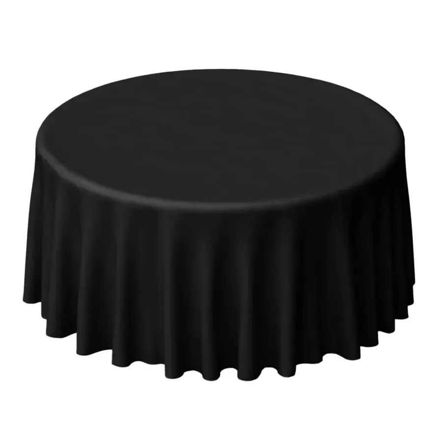 120" Black Round Table Cloth